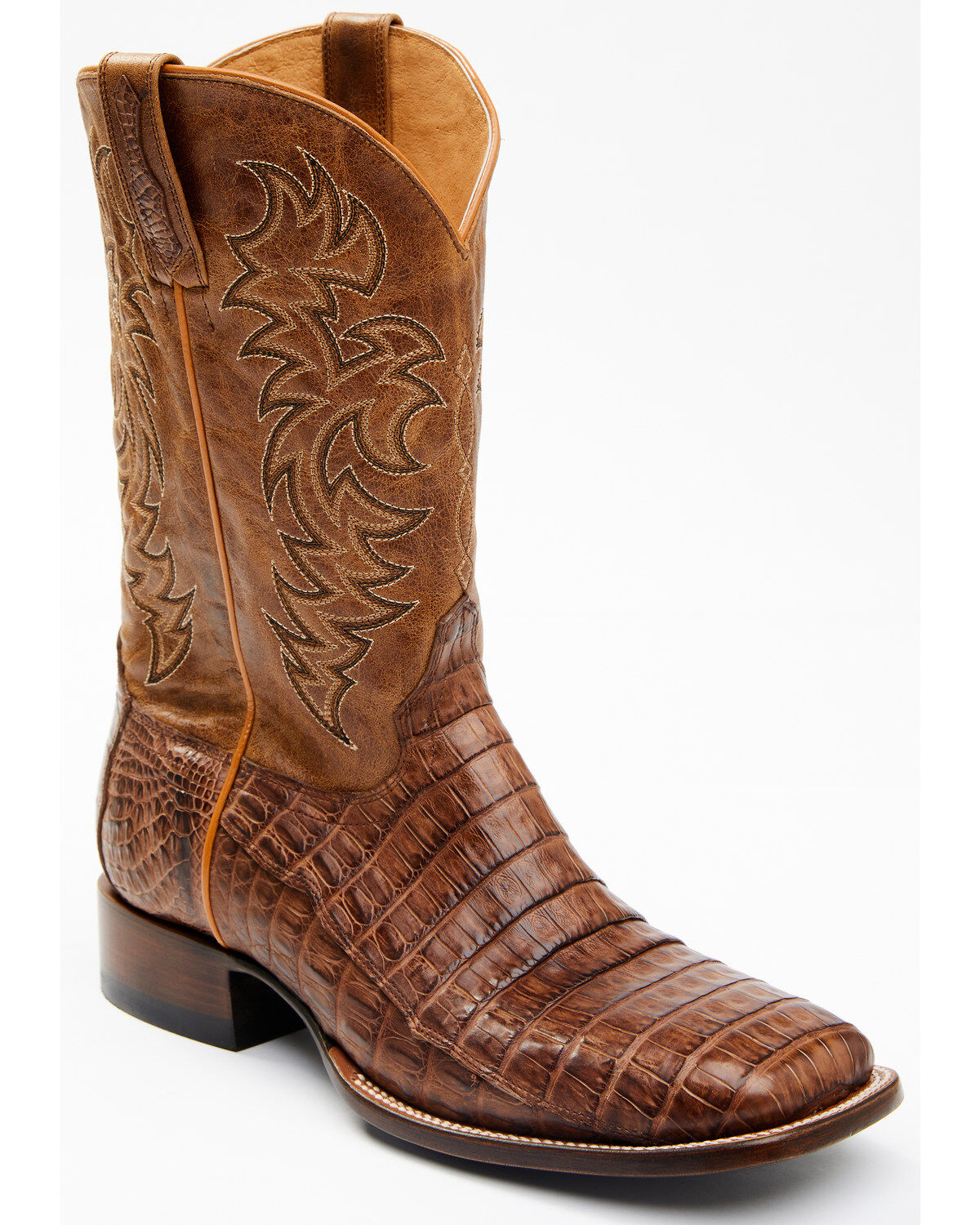 Men's Cody James Nuez Exotic Caiman Skin Western Boots - Broad Square