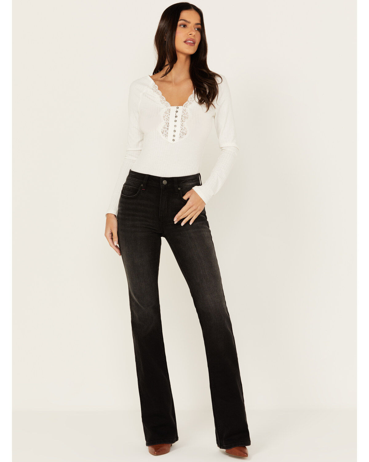 Women's Lane Idyllwind Shadow Mid Rise Debbie Stretch Bootcut Jeans