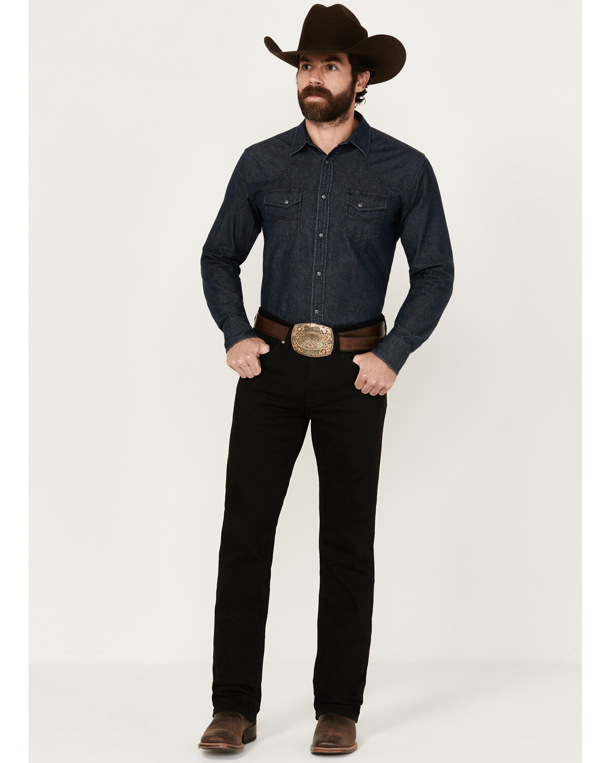 Men's Cody James Midnight Black Wash Slim Straight Stretch Denim Jeans