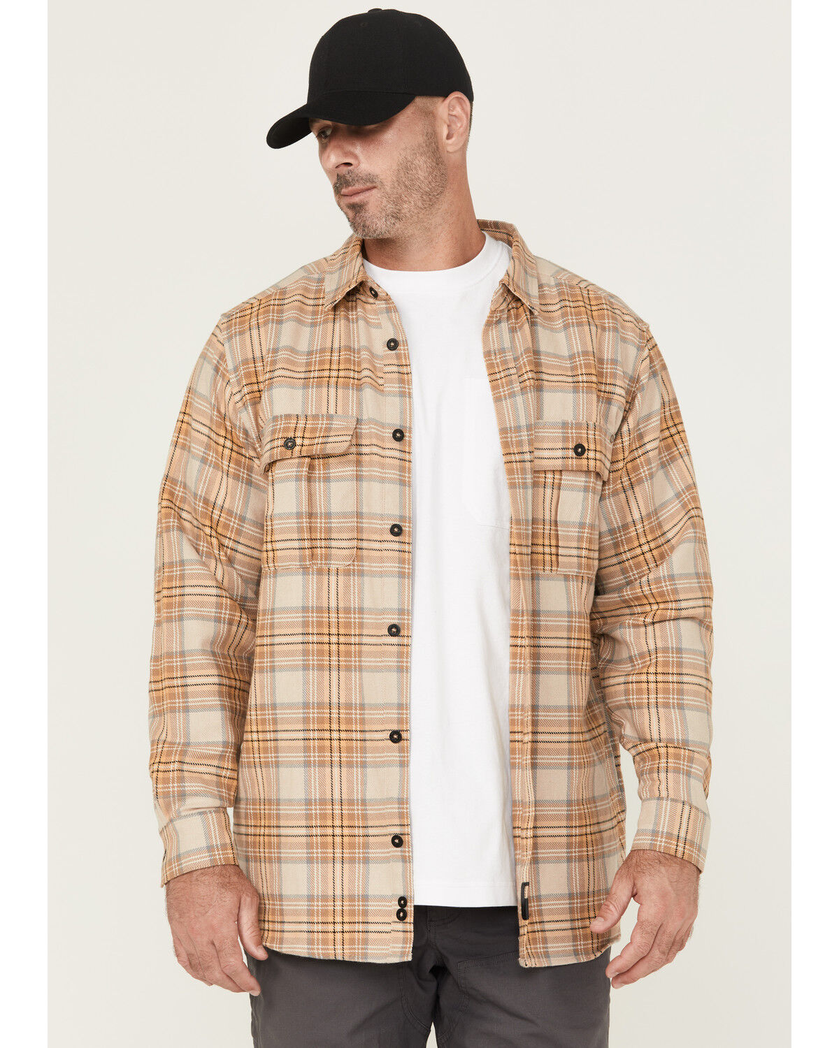 Men's Thorogood Plaid Print Heavyweight Brushed Flannel Long Sleeve Bu