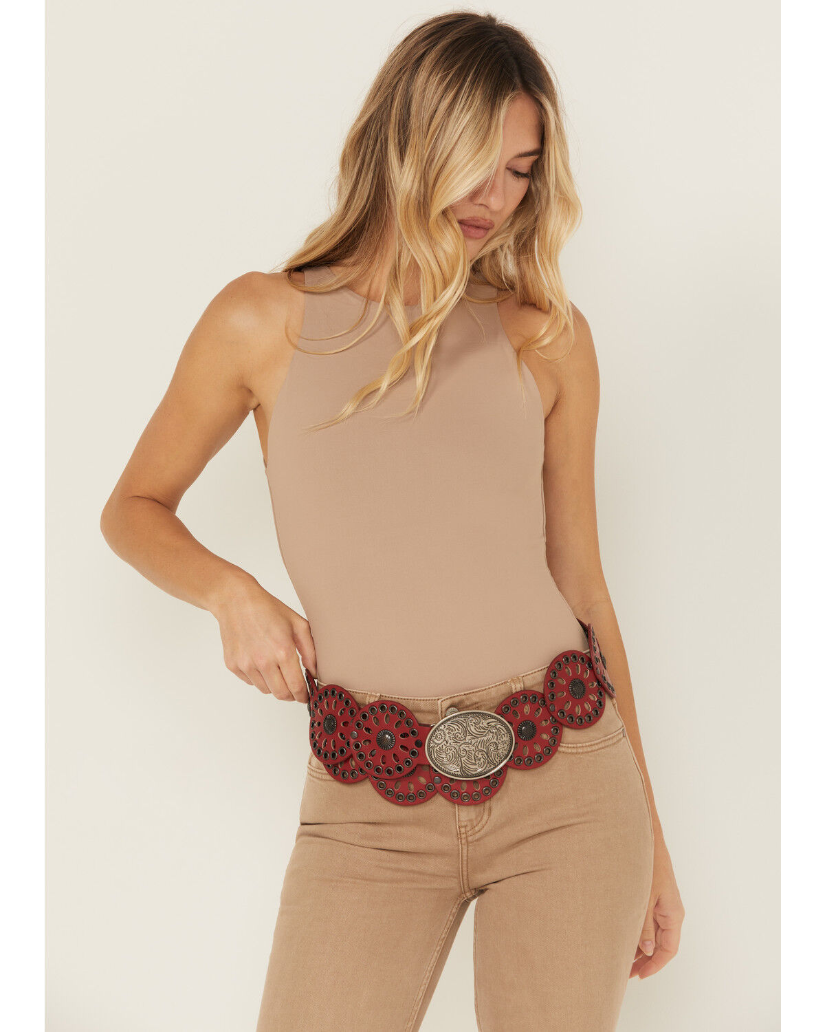 Women's Cowgirls Rock Round Concho Western Belt