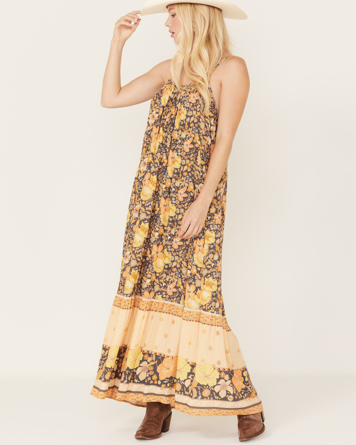 Women's Lane Spell Hibiscus Strappy Maxi Dress