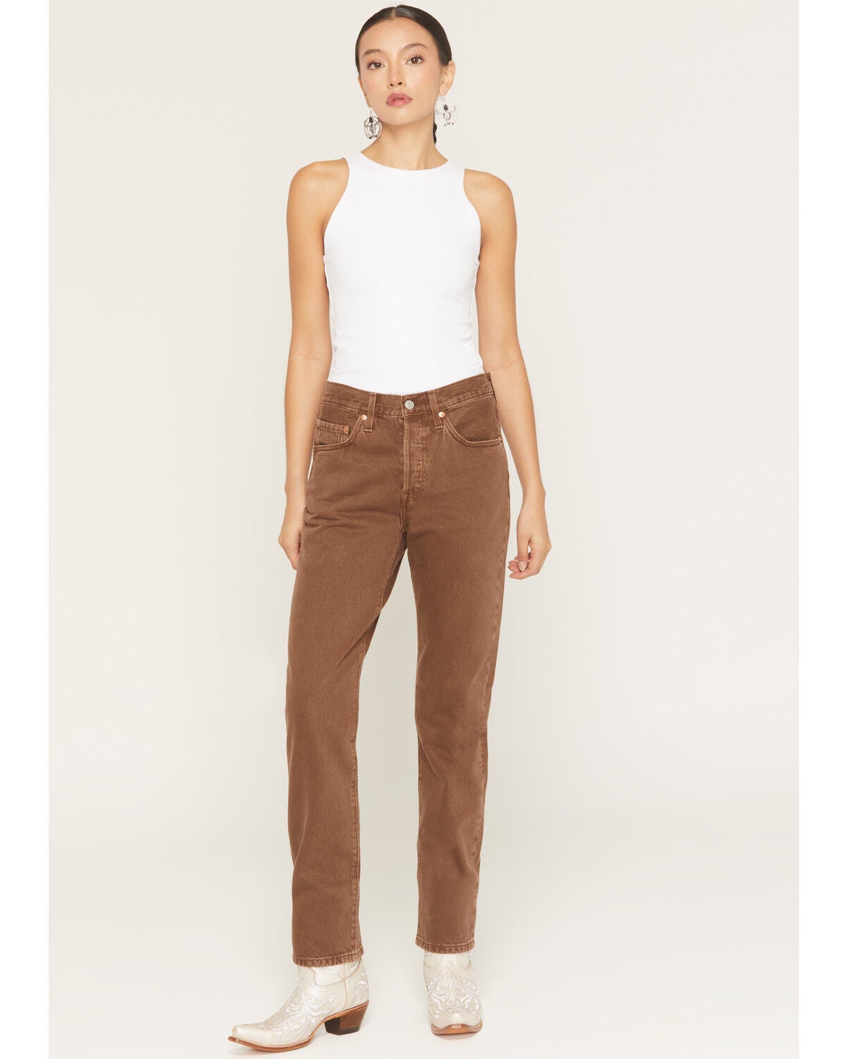 Women's Levi's 501 High Rise Lariat Luck Straight Denim Jeans