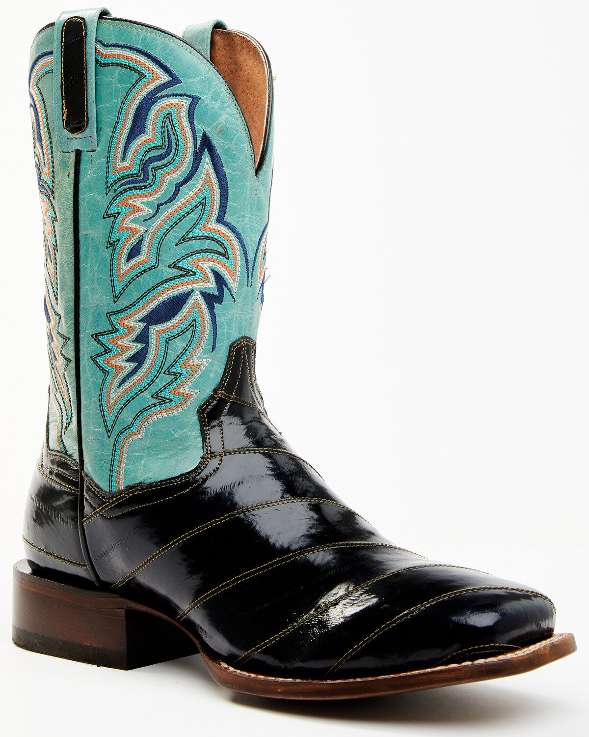 Men's Dan Post Eel Exotic Western Boots - Broad Square Toe