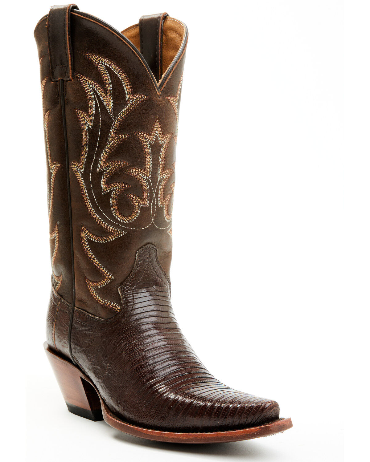 Women's Shyanne Cocoa Exotic Lizard Western Boots - Snip Toe