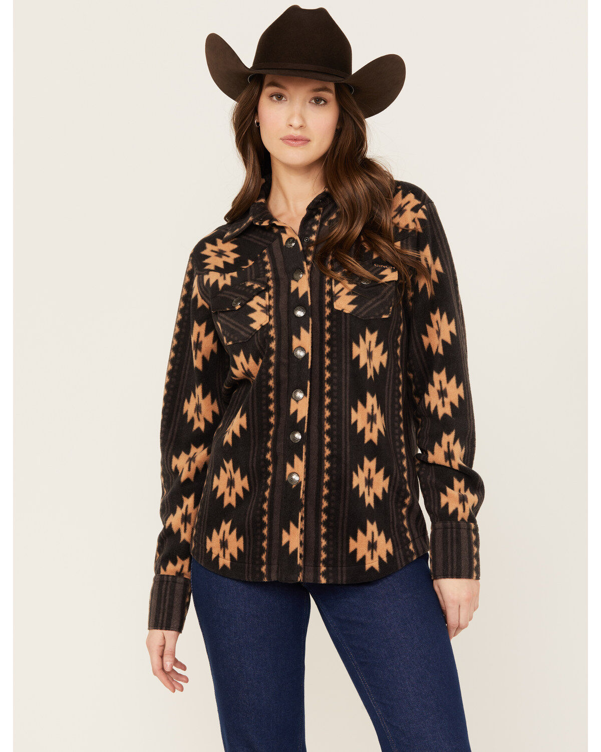 Women's Cinch Southwestern Print Polar Fleece Shacket