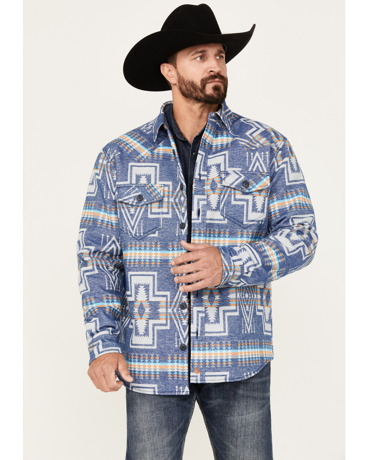 Men's Cody James Southwestern Print Rider Shirt Jacket