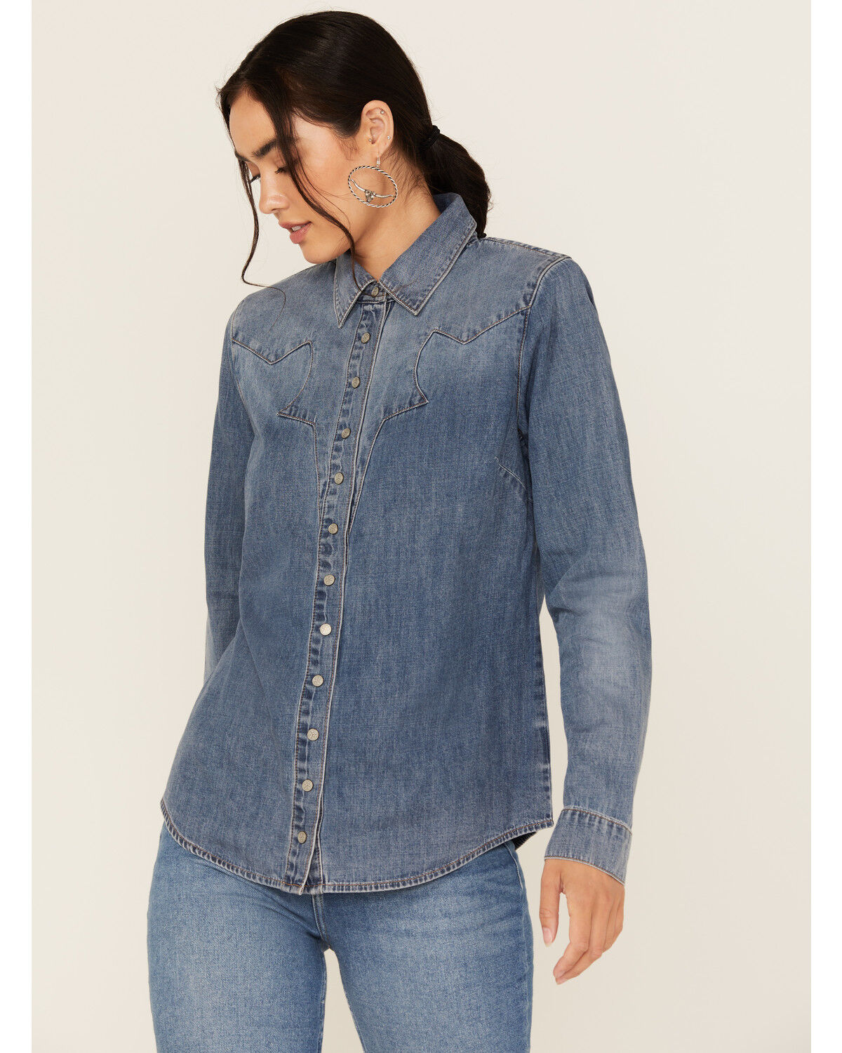 Women's Idyllwind Huckleberry Medium Wash Long Sleeve Snap Western Shi
