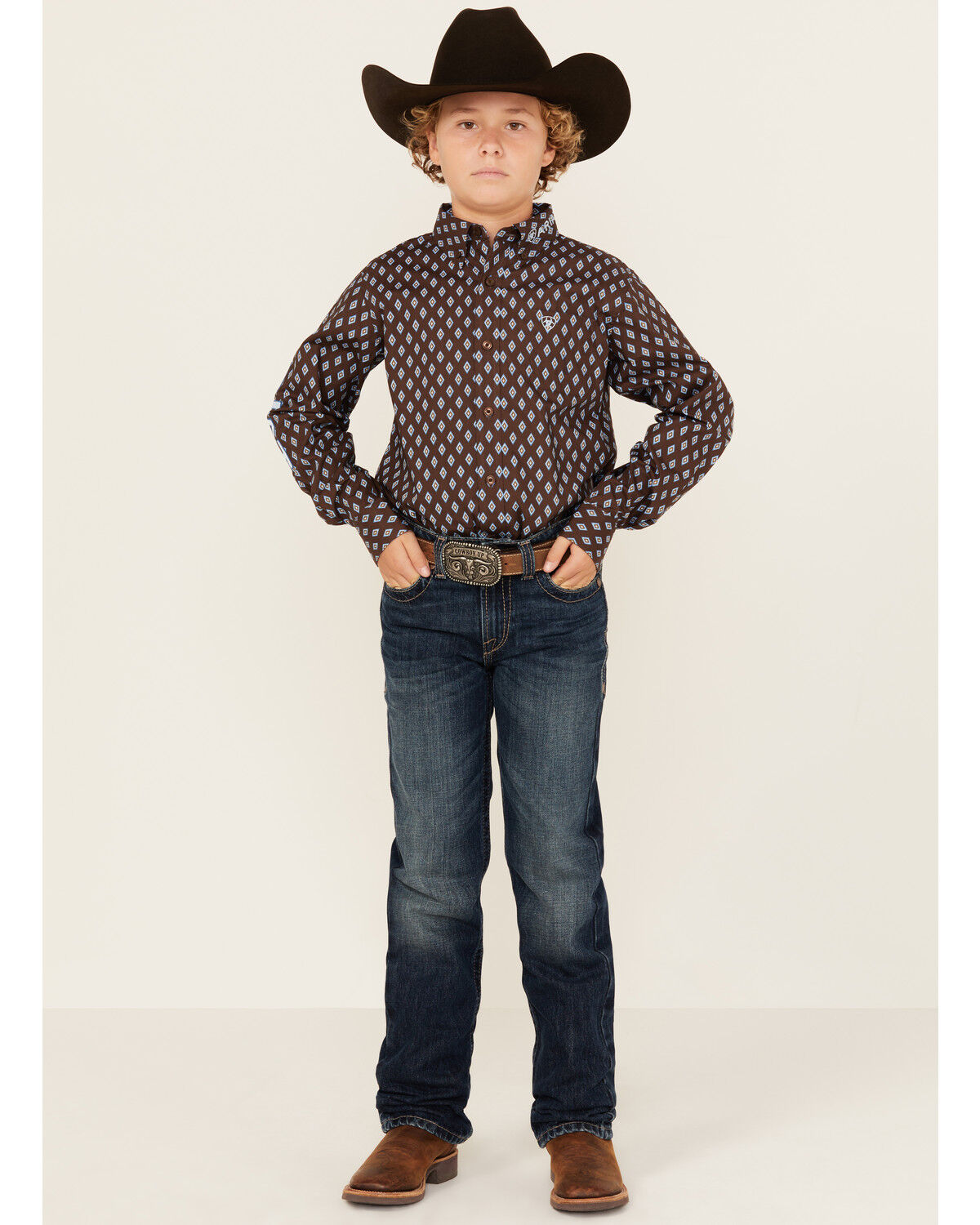 Boys' Ariat B5 Dark Wash Slim Straight Denim Jeans