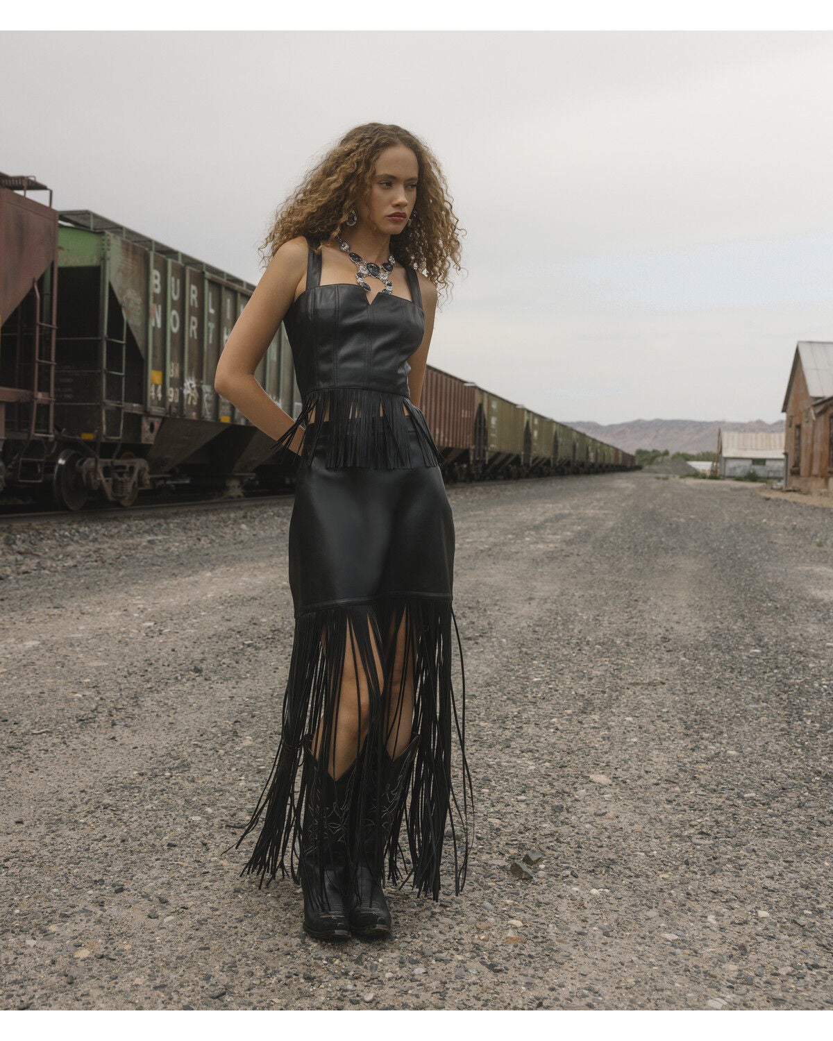 Women's Idyllwind Payson Faux Leather Fringe Midi Skirt