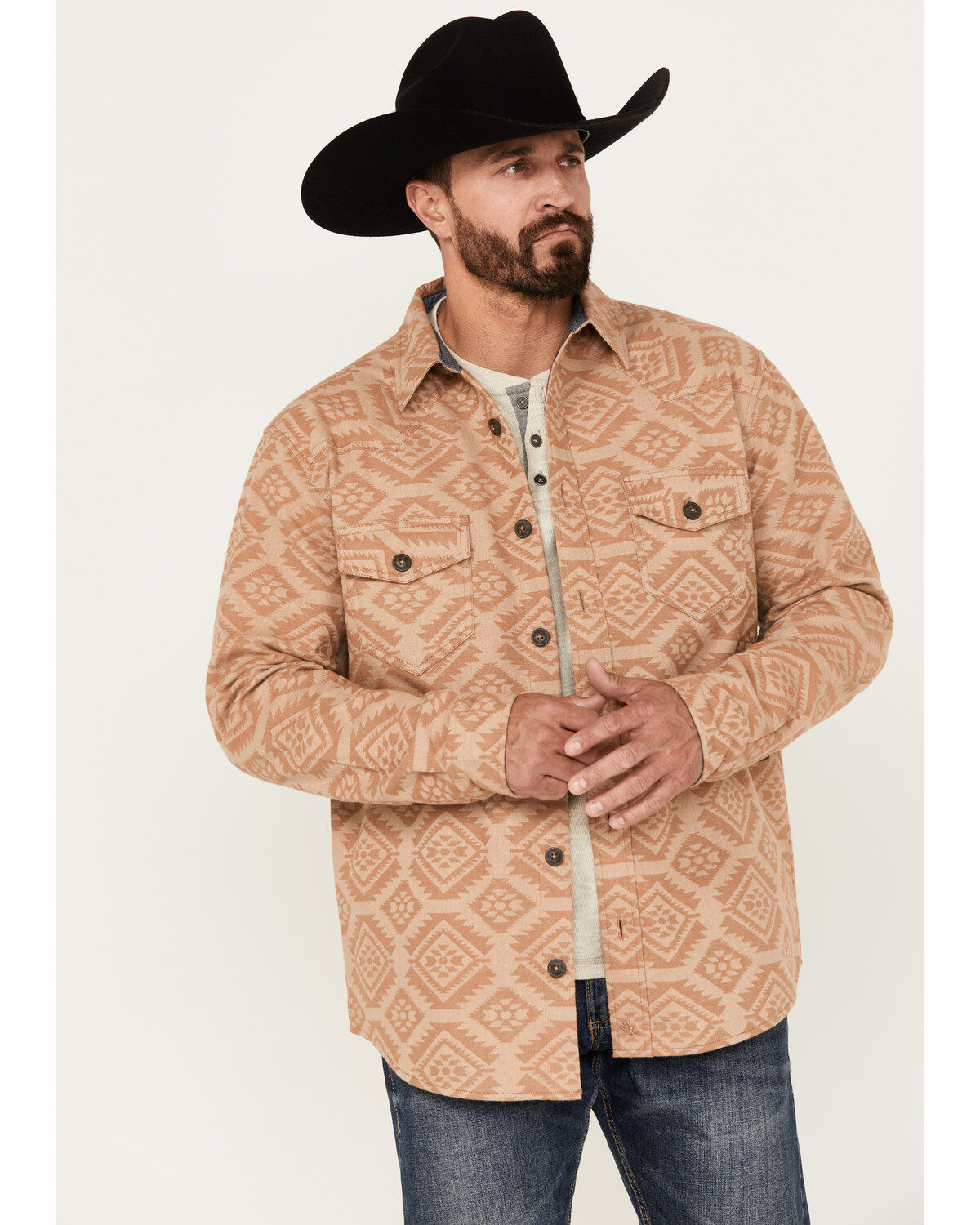 Men's Cody James Firefly Southwestern Print Shirt Jacket