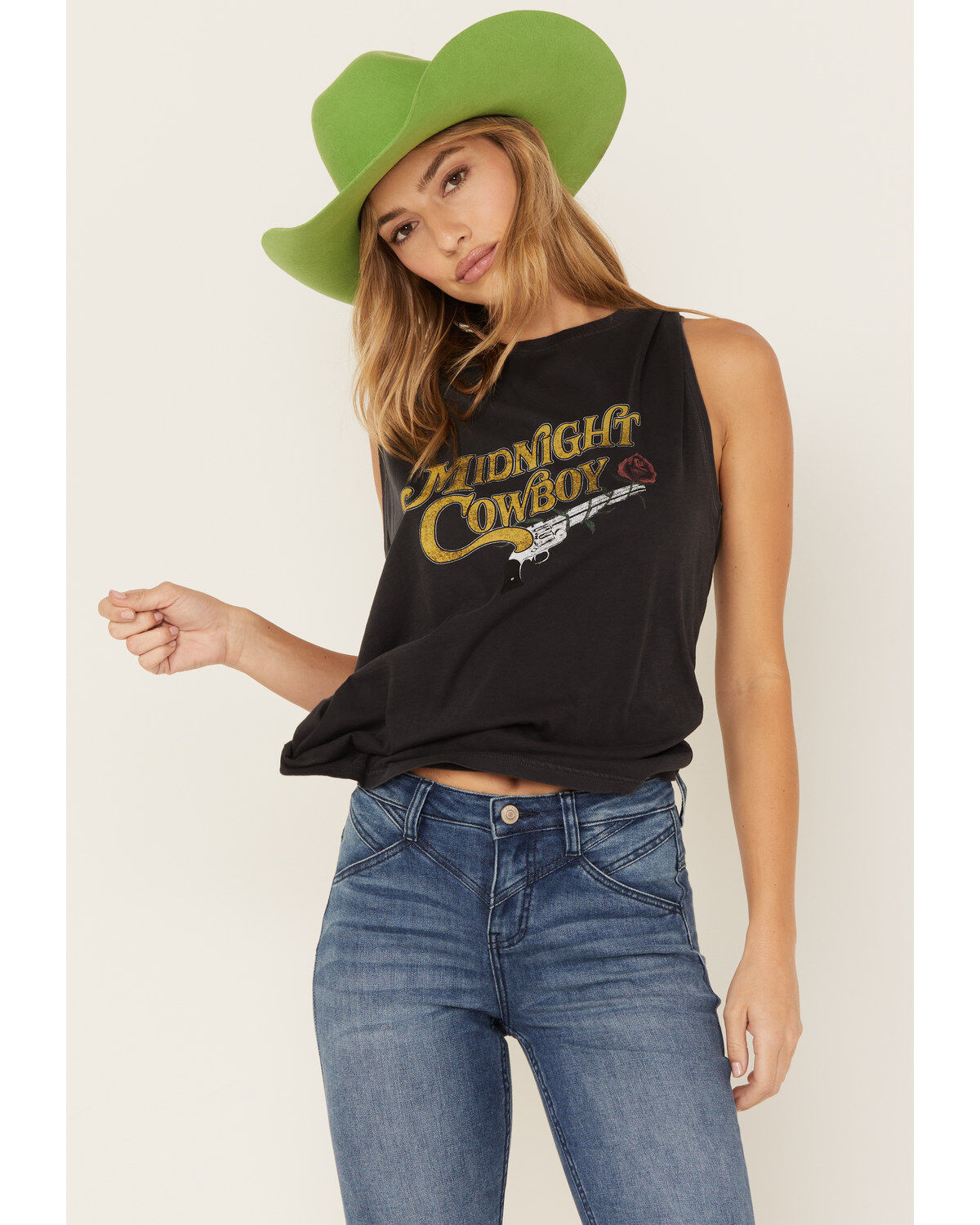 Women's White Crow Midnight Cowboy Graphic Tank