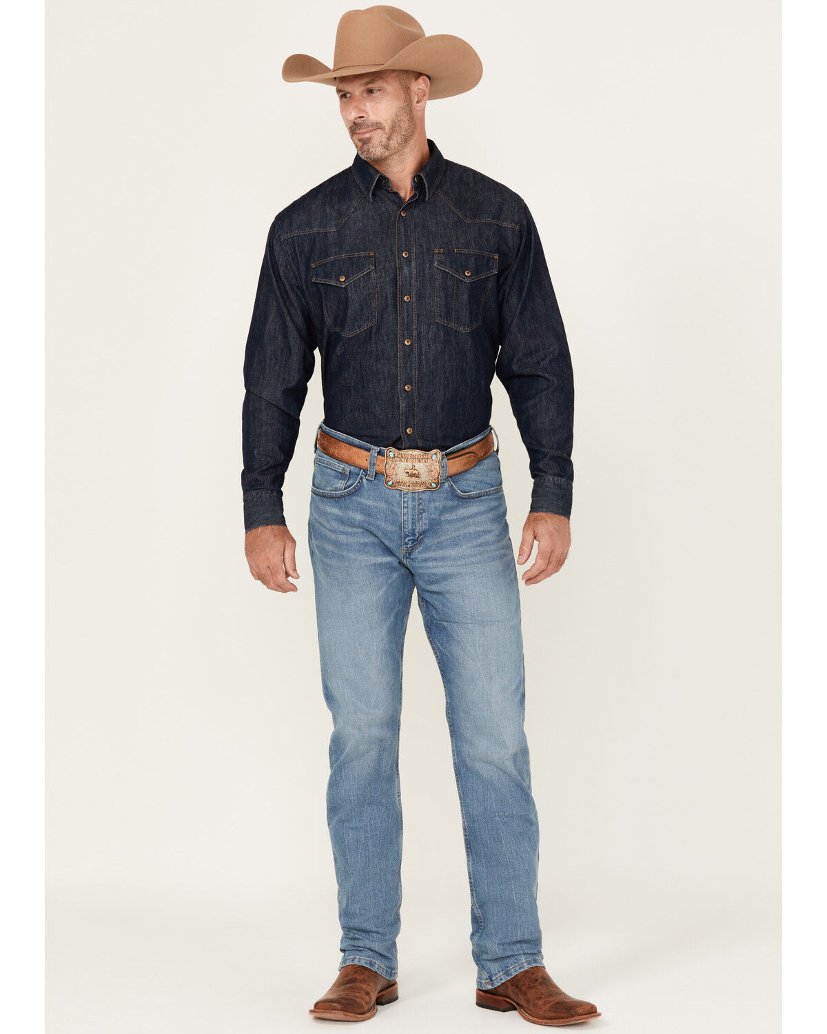 Men's Wrangler 20X Monarch Light Wash Slim Straight Stretch Denim Jean
