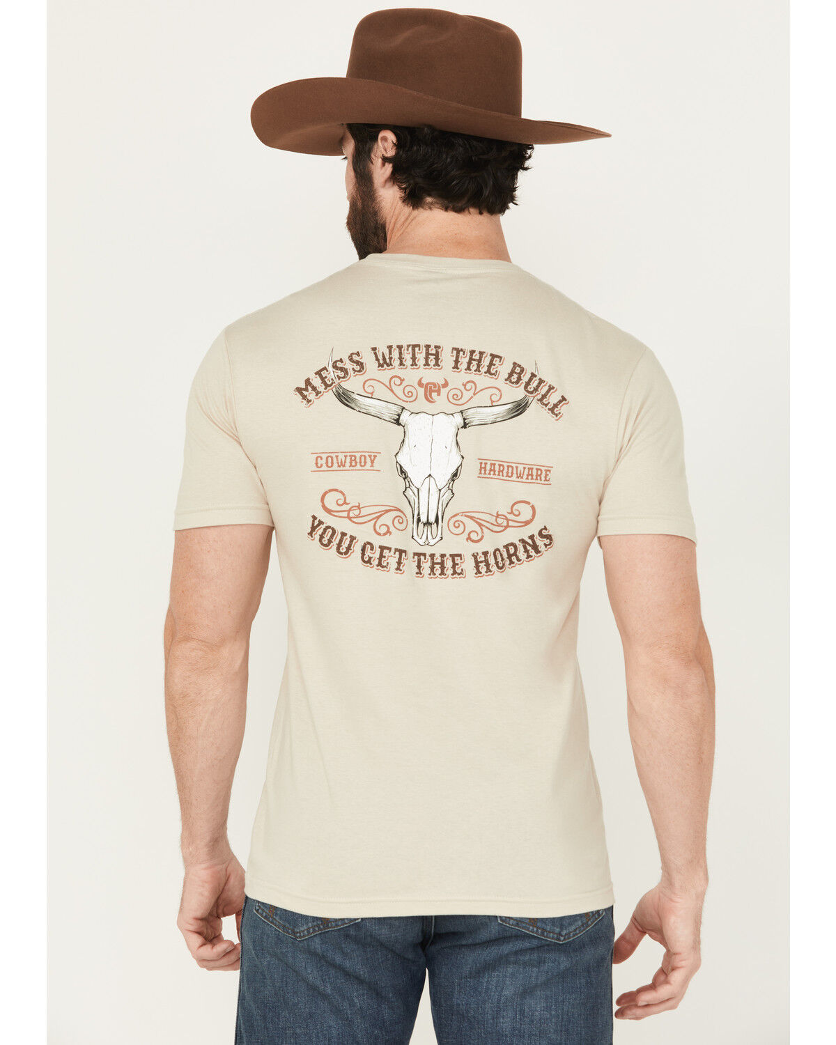Men's Cowboy Hardware Mess With The Bull Short Sleeve Graphic T-Shirt