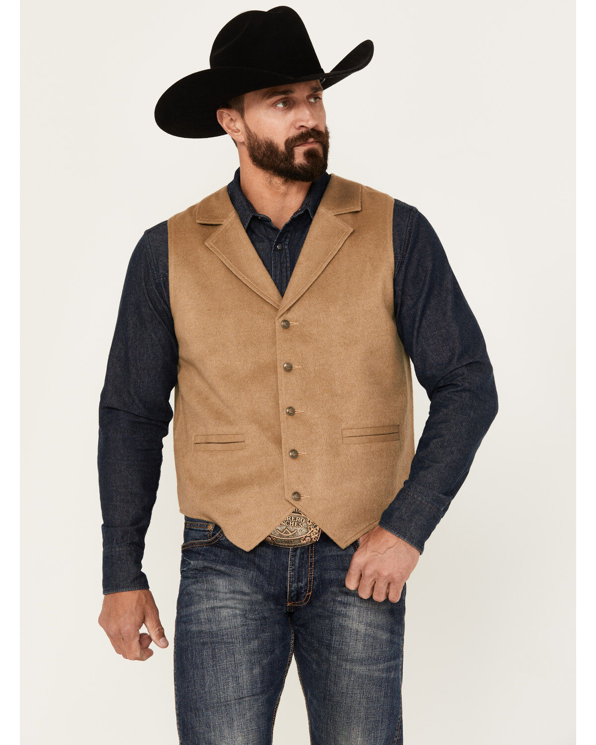 Men's Cody James Button-Down Wool Dress Vest