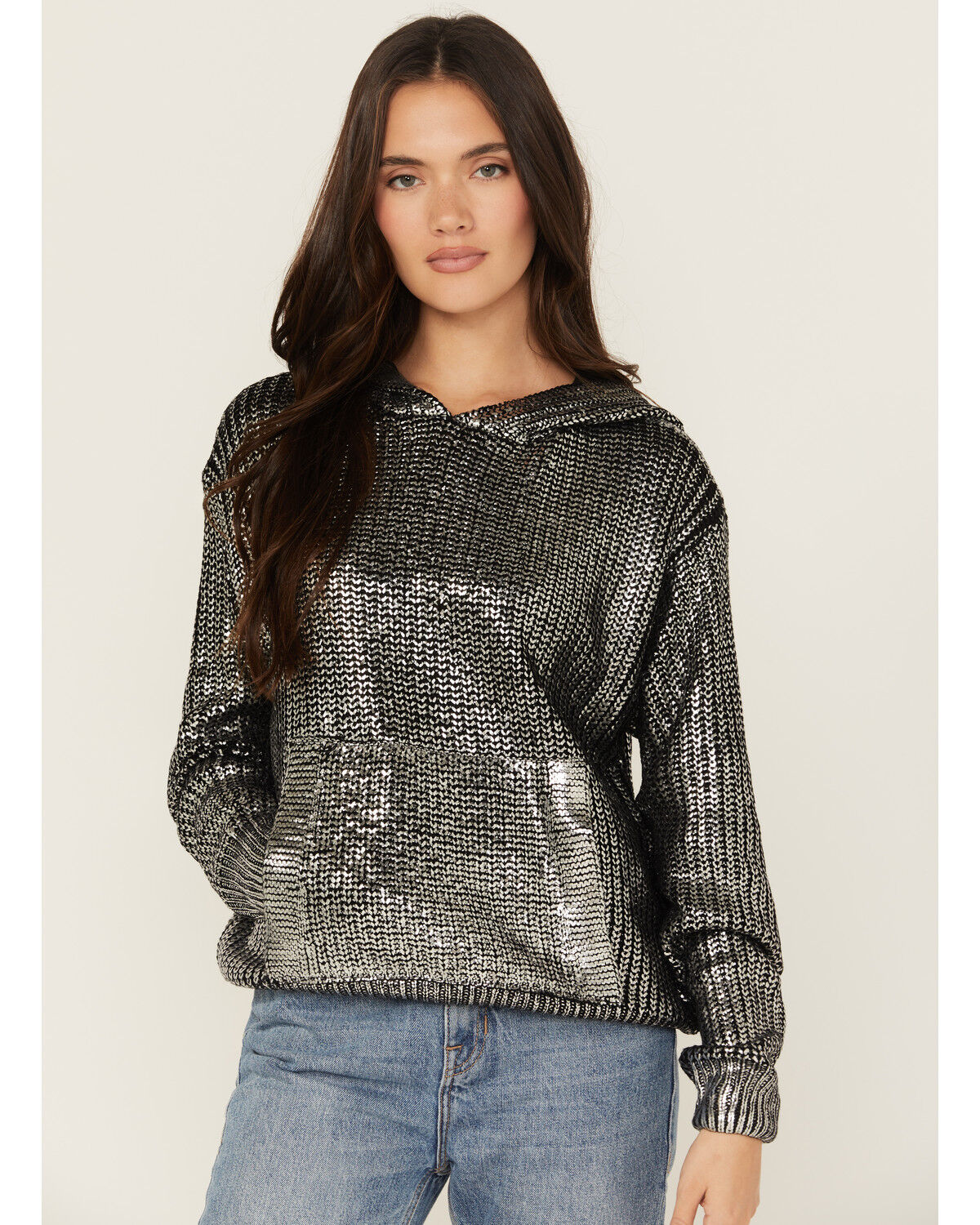 Women's Revel Metallic Sparkle Hoodie