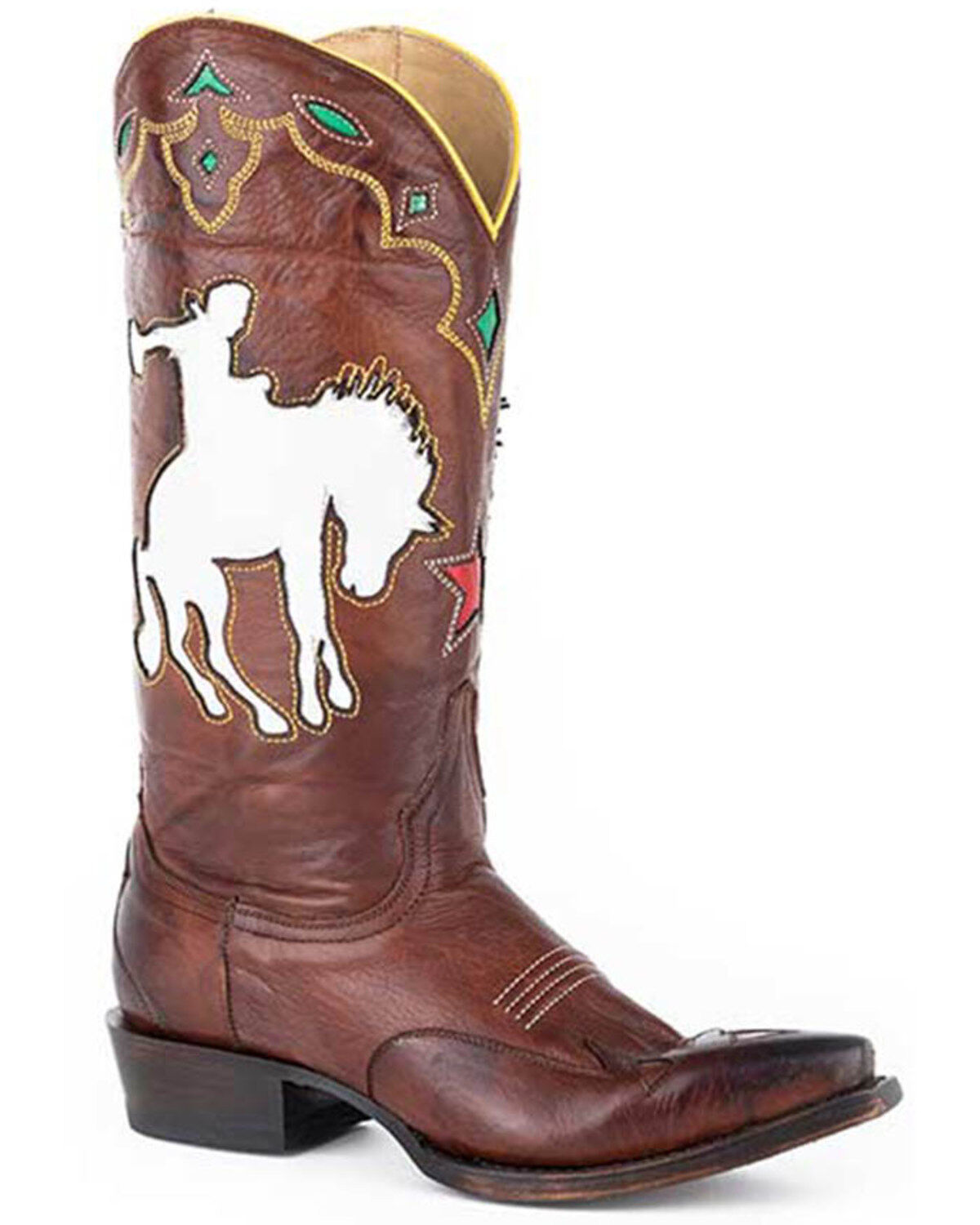 Women's Stetson Remi Inlay Western Boots - Snip Toe
