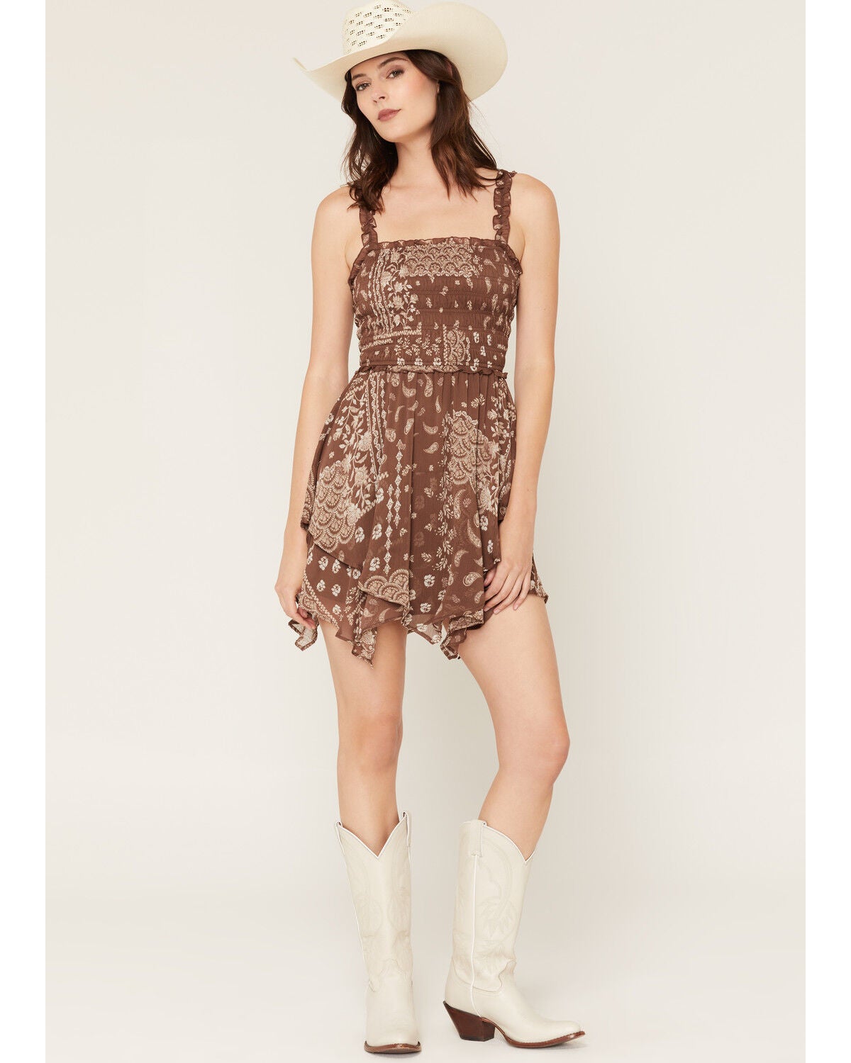 Women's Ash & Violet Bandana Print Mini Dress