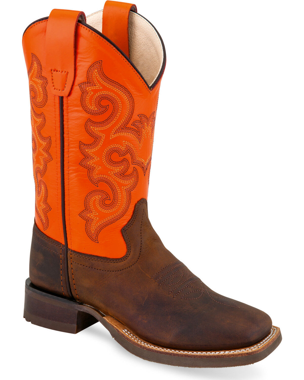 Boys' Old West Six Row Stitch Western Boots - Square Toe