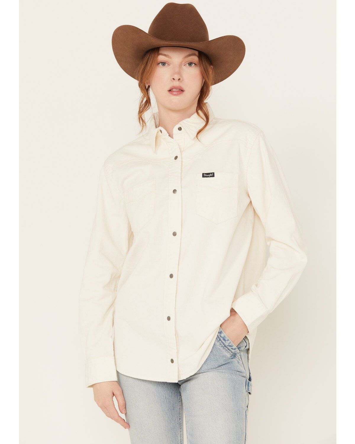 Women's Wrangler Retro Corduroy Long Sleeve Snap Western Shirt