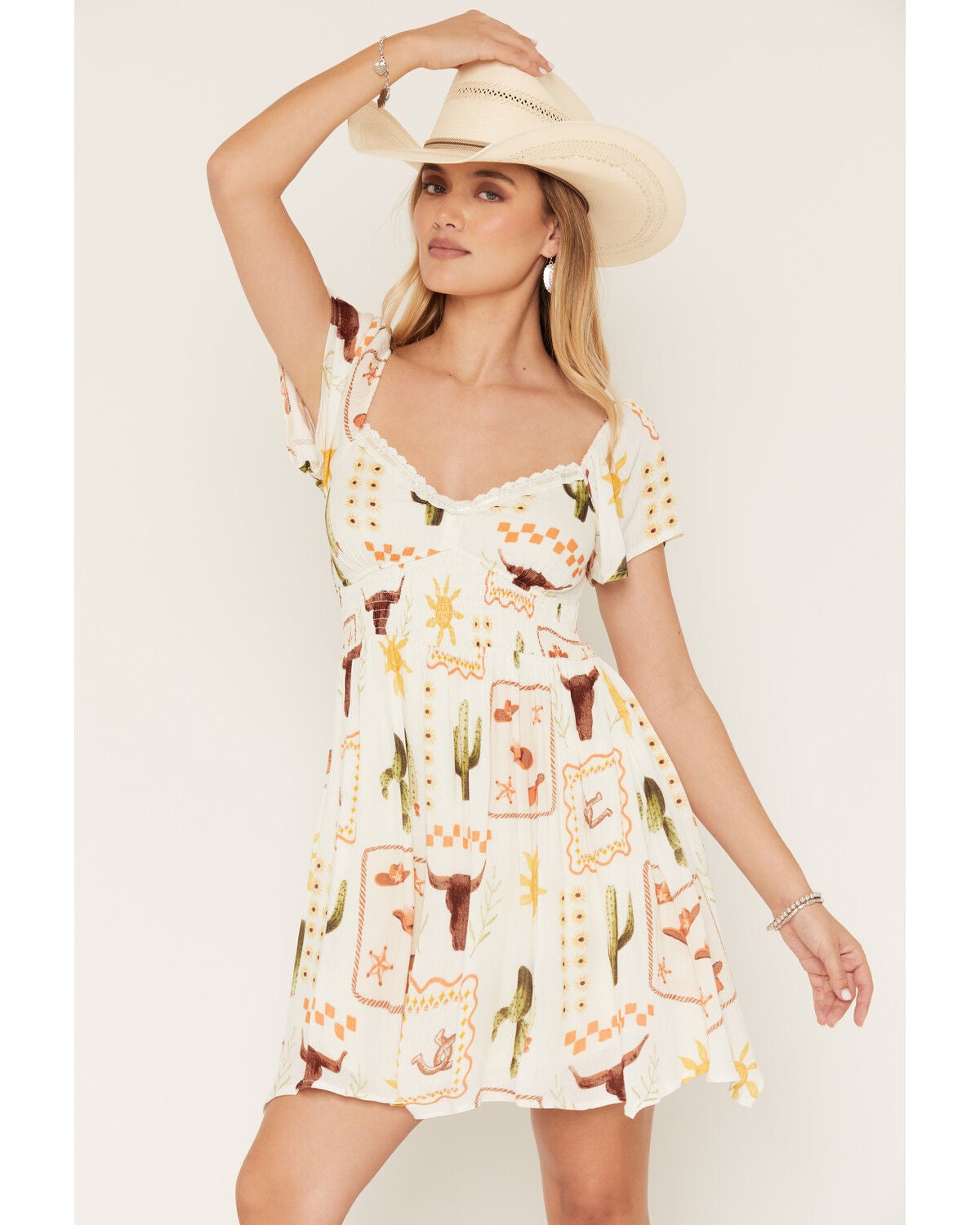 Women's Rosabelle Honey Boot Barn Exclusive Western Conversation Print