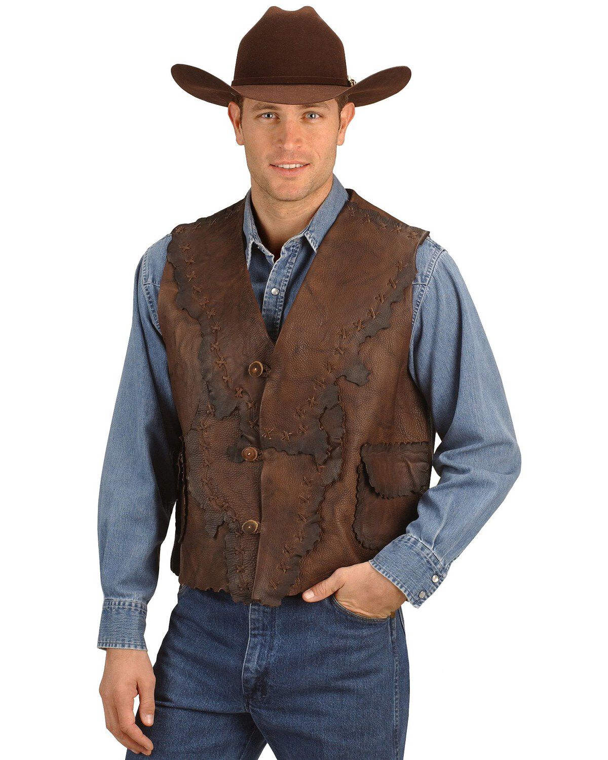 Kobler Antiqued Leather Vest