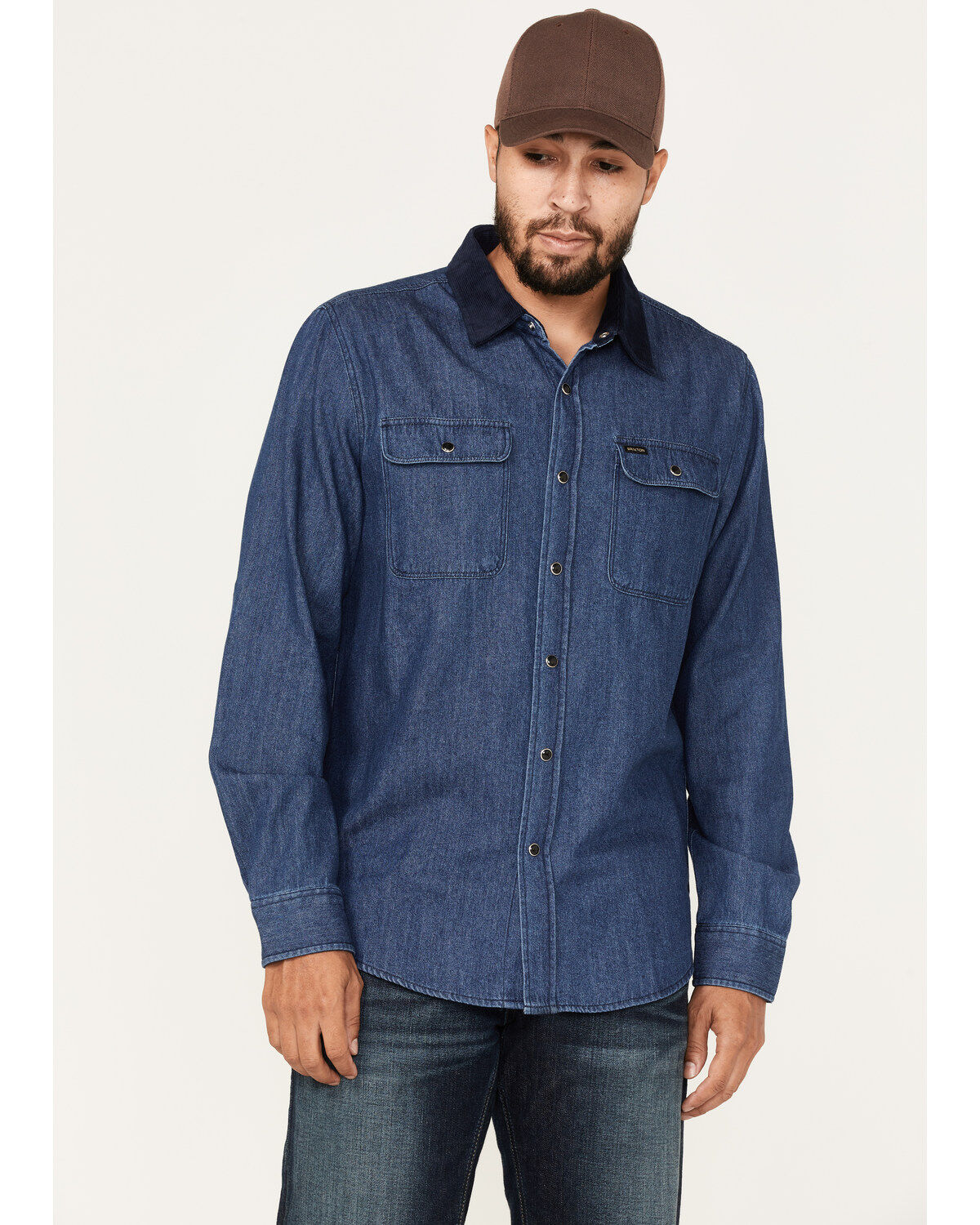 Men's Brixton Bowery Reserve Long Sleeve Snap Shirt