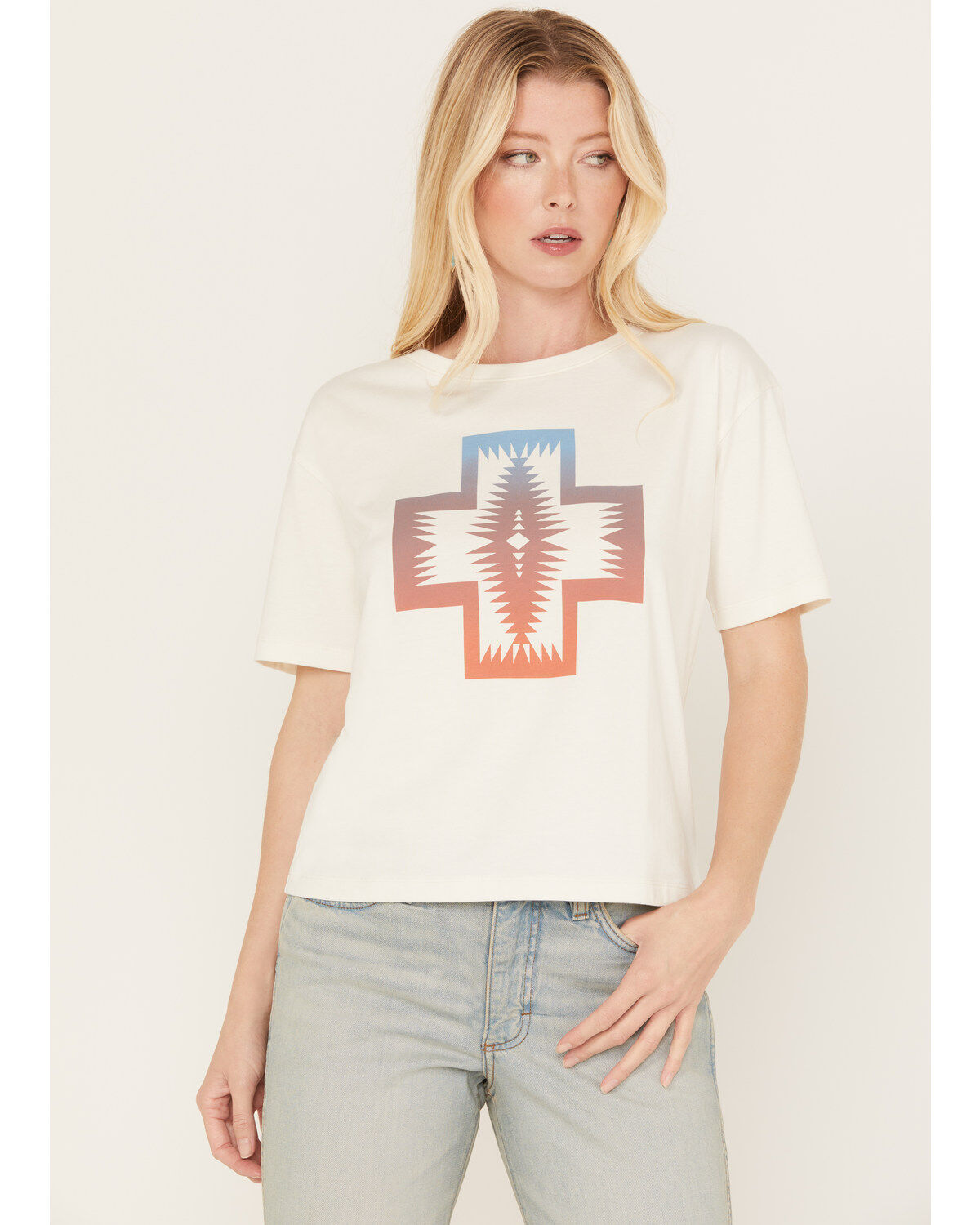 Women's Pendleton Cropped Deschutes Short Sleeve Graphic Tee