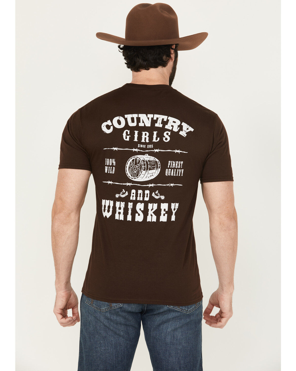 Men's Cowboy Hardware Country Girls and Whiskey Short Sleeve Graphic T