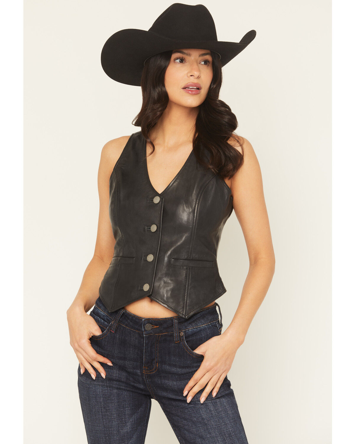Women's Idyllwind Josephine Button-Down Leather Vest