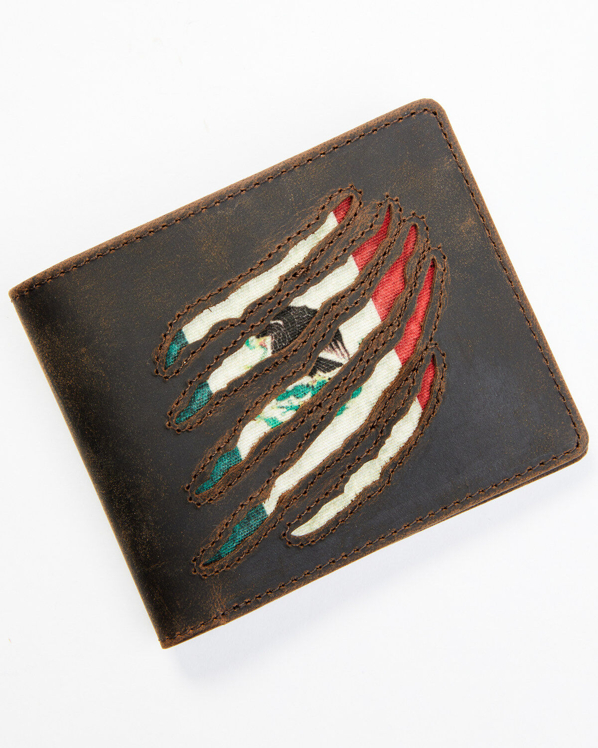 Men's Cody James Brown Mexico Slash Bifold Leather Wallet