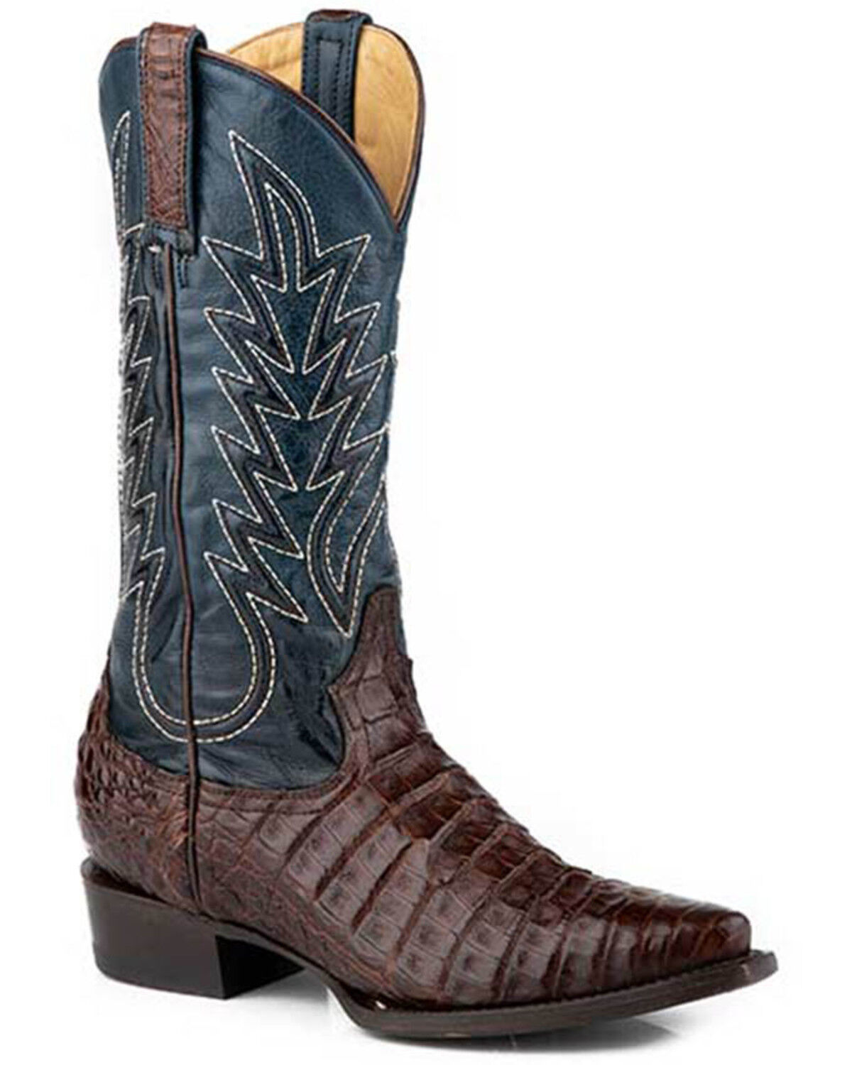 Women's Stetson Adi Exotic Caiman Tall Western Boots - Snip Toe