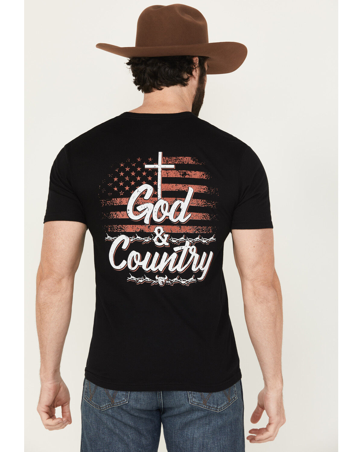 Men's Cowboy Hardware God And Country Short Sleeve Graphic T-Shirt