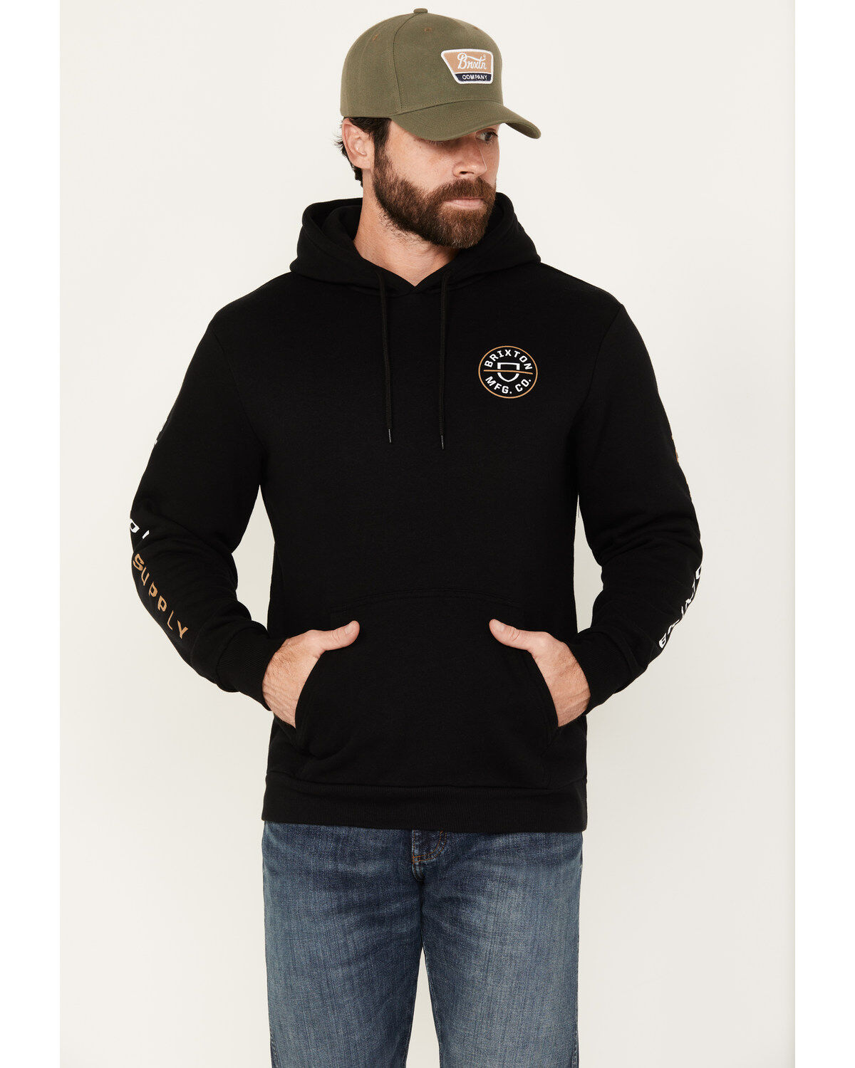Men's Brixton Crest Logo Hooded Sweatshirt