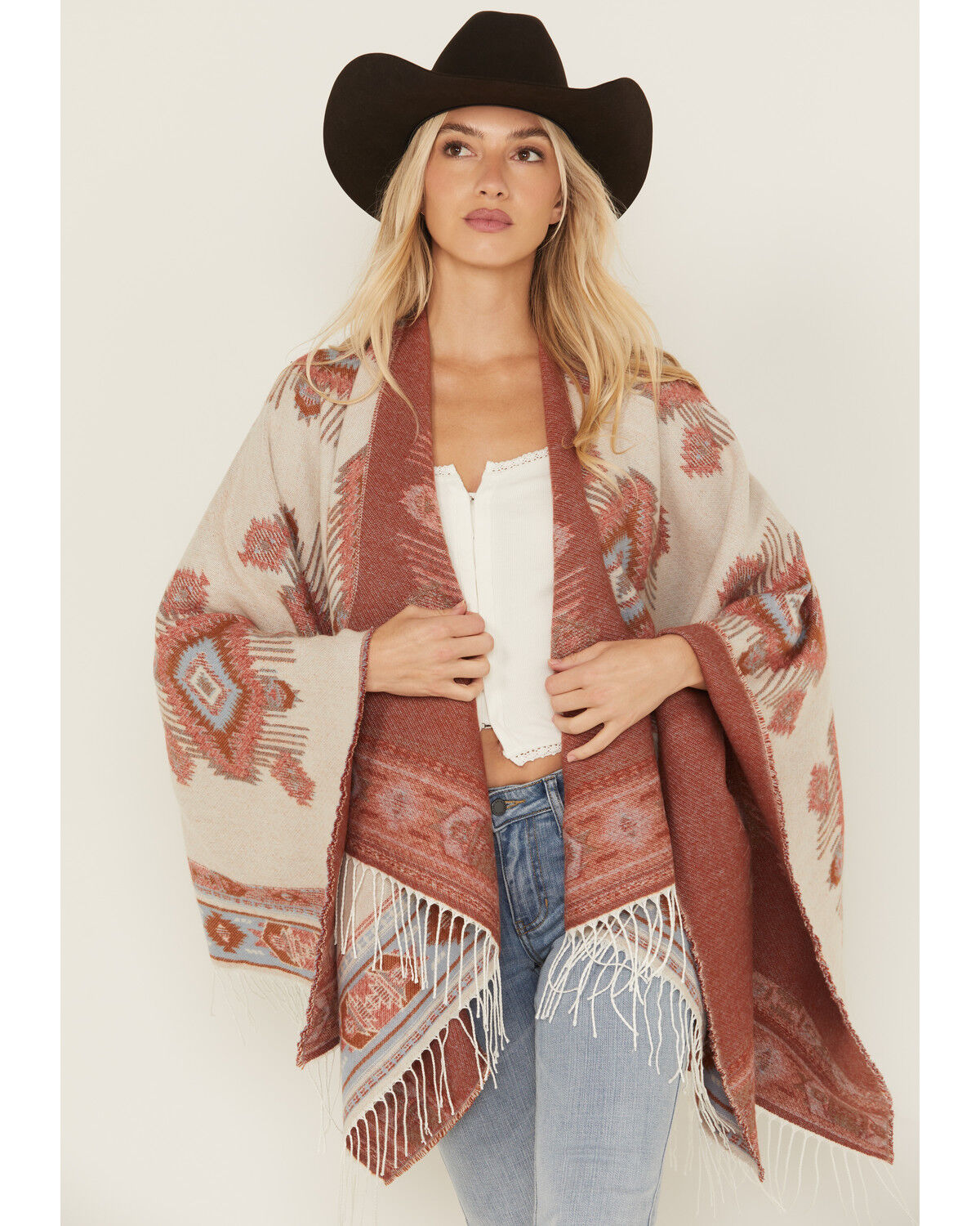Women's Idyllwind Austin Southwestern Print Fringe Shawl