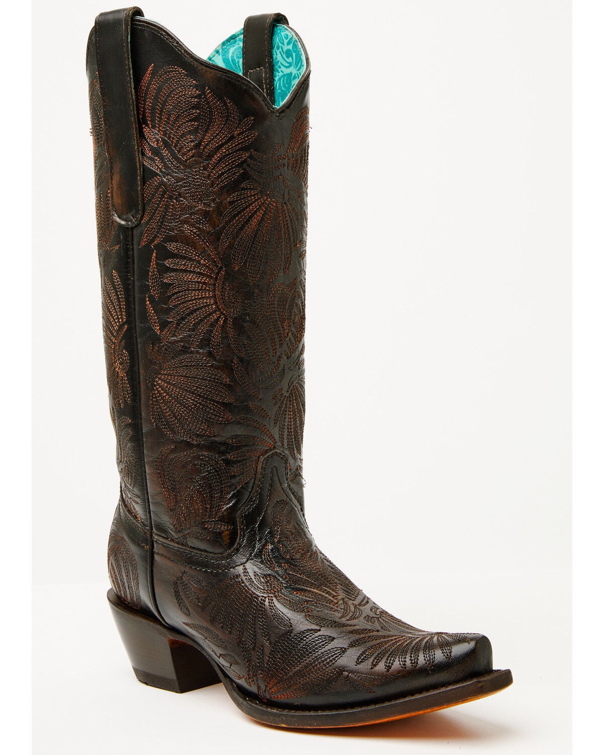 Women's Corral Floral Embroidered Tall Western Boots - Snip Toe