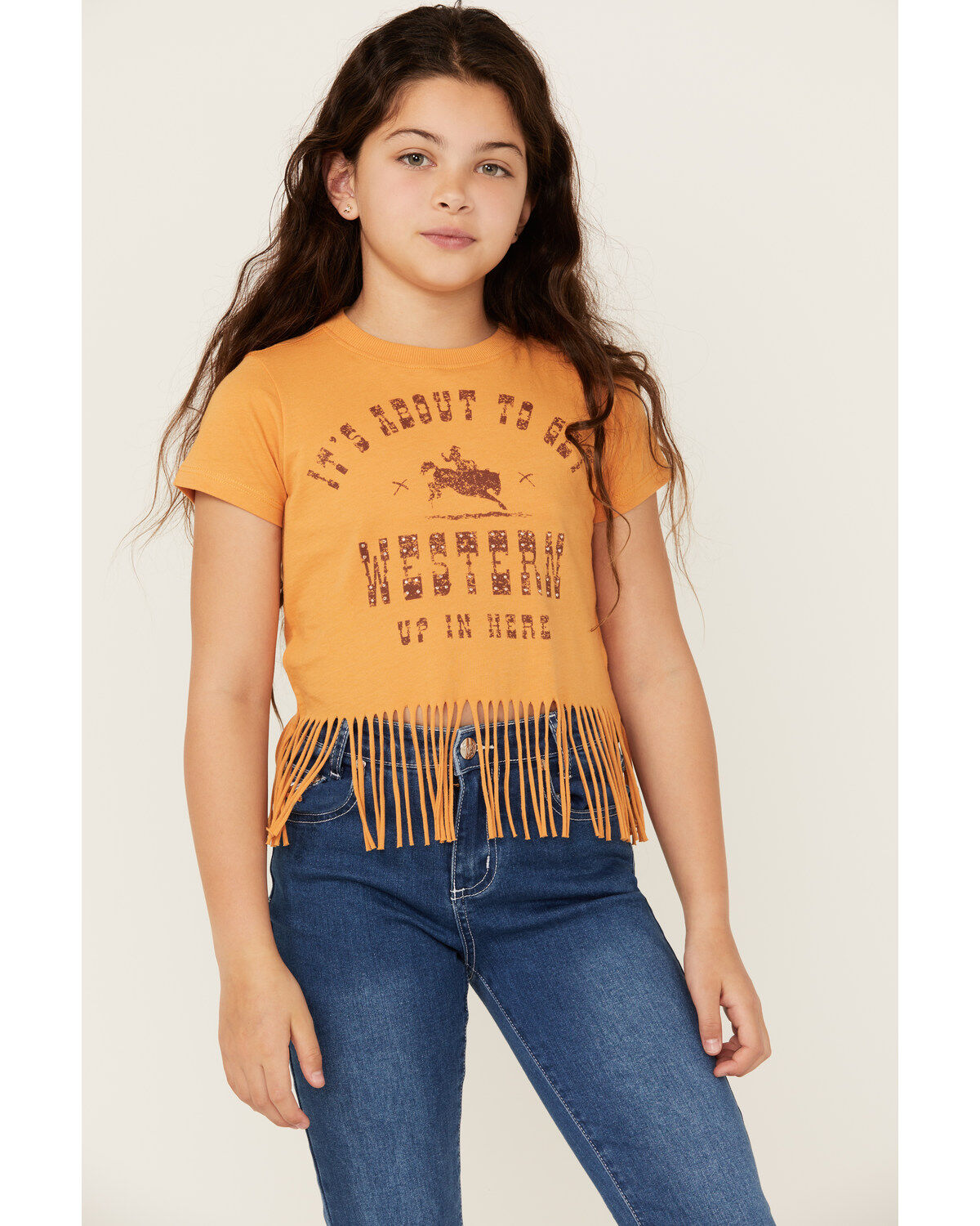 Girls' Shyanne It's About To Get Western Fringe Short Sleeve Graphic T