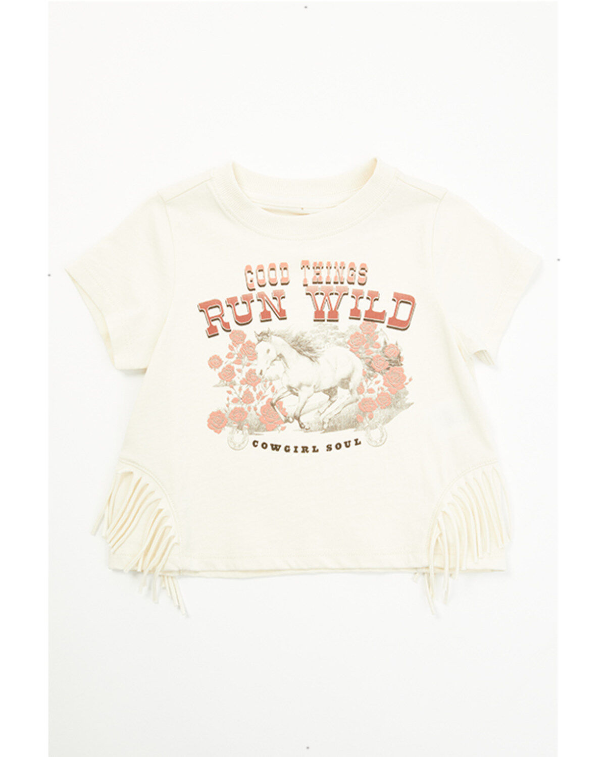 Girls' Shyanne Toddler Good Times Run Wild Short Sleeve Fringe Graphic