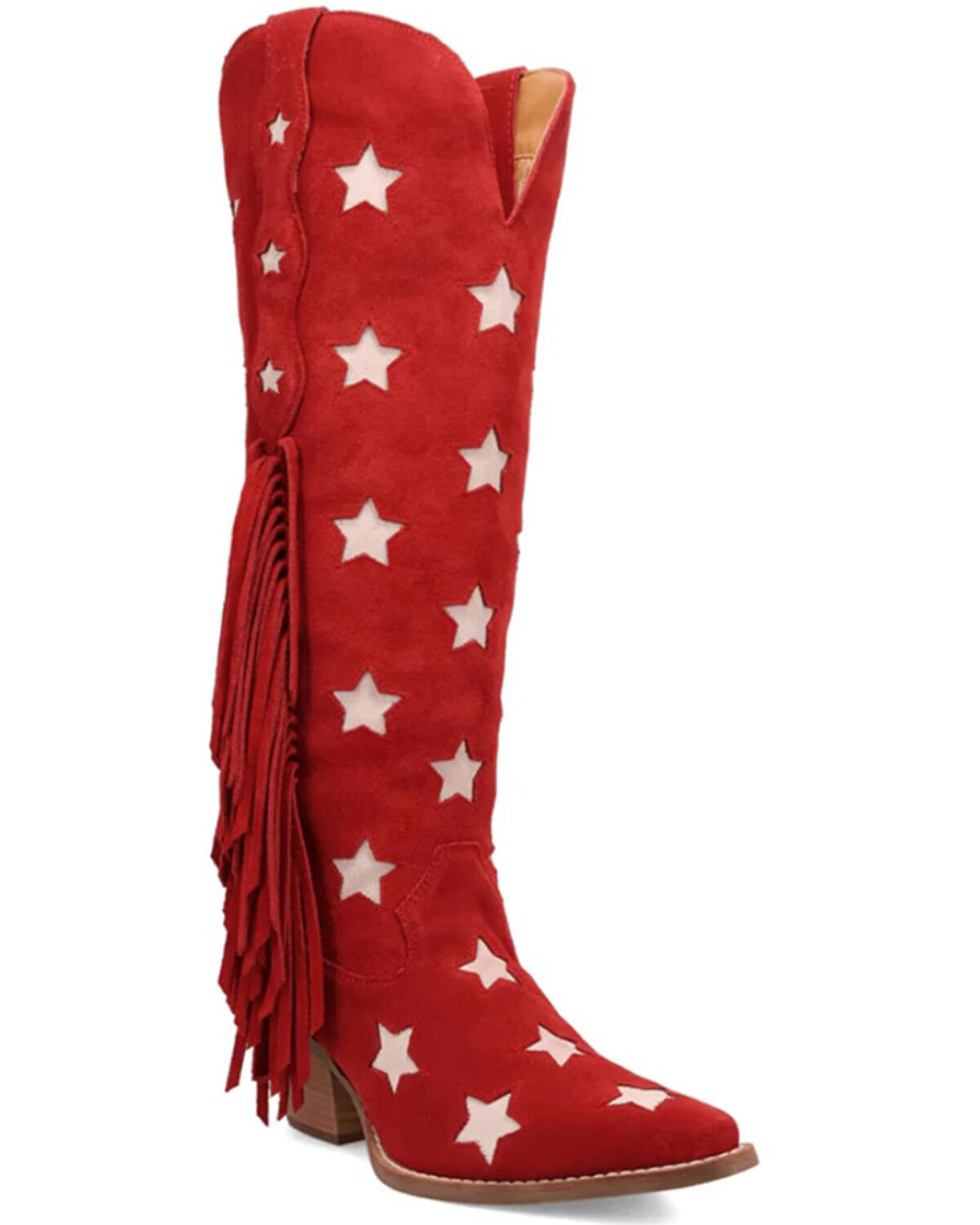 Women's Dingo Super Star Tall Suede Western Boots - Snip Toe