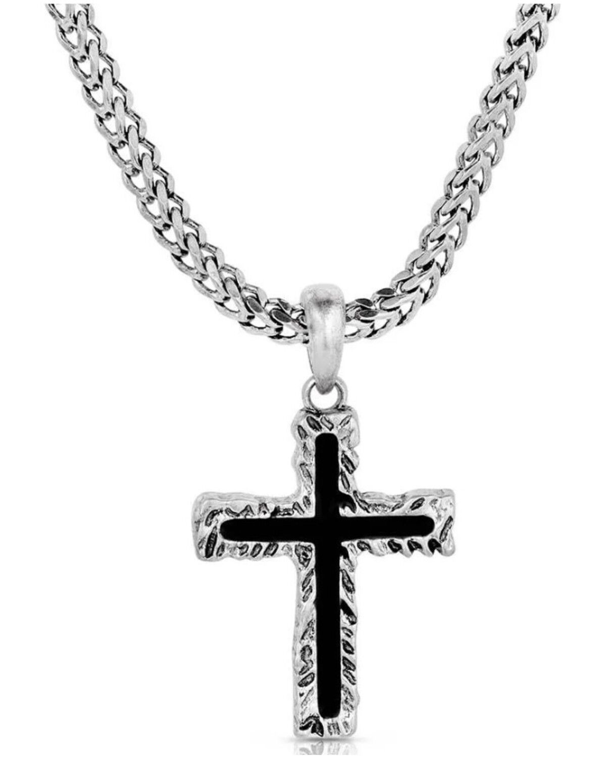 Men's Montana Silversmiths Roughstock Cross Necklace