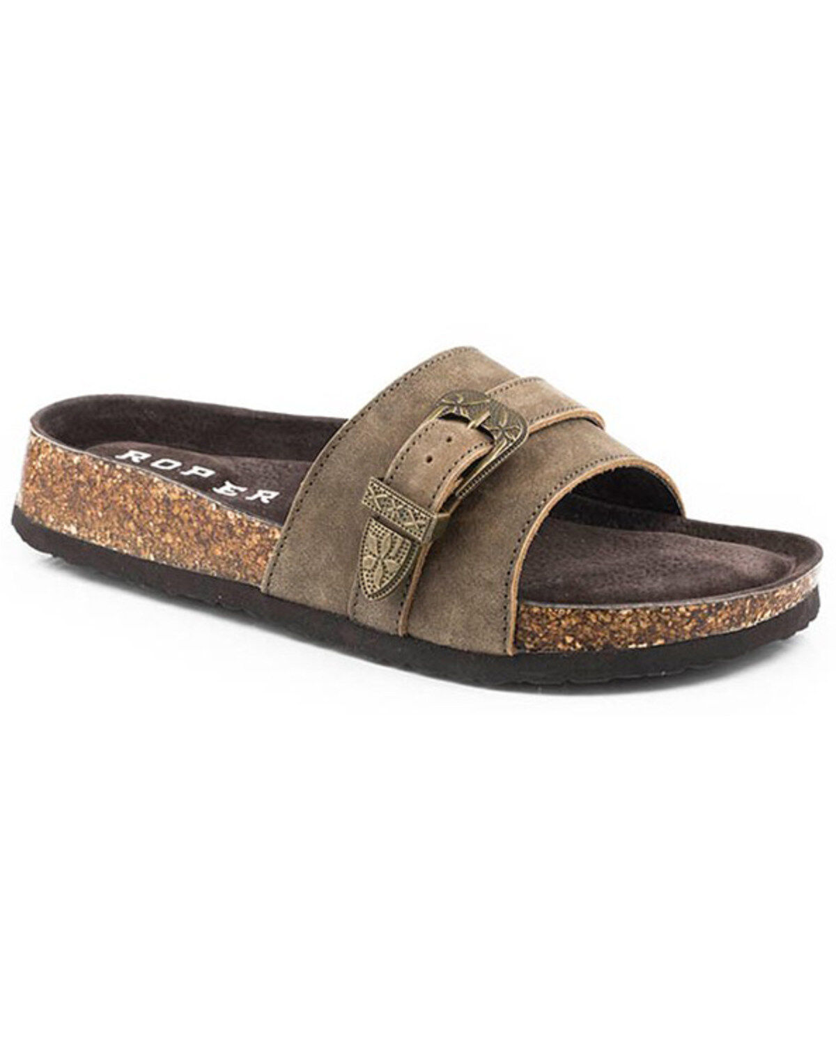 Women's Roper Phoenican Vintage Leather Buckle Slide Sandal