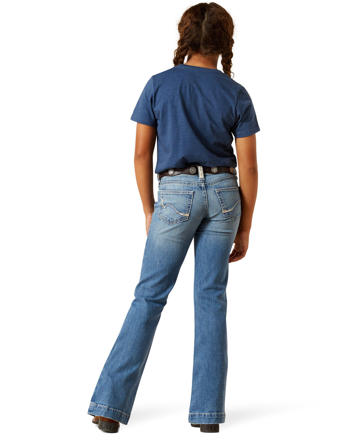 Girls' Ariat Rosalie Light Wash Trouser Stretch Denim Jeans