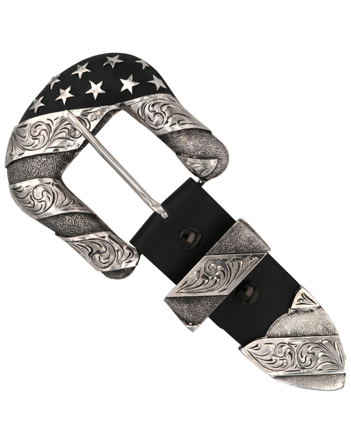 Montana Silversmiths Stars & Stripes 3-Piece Buckle Set