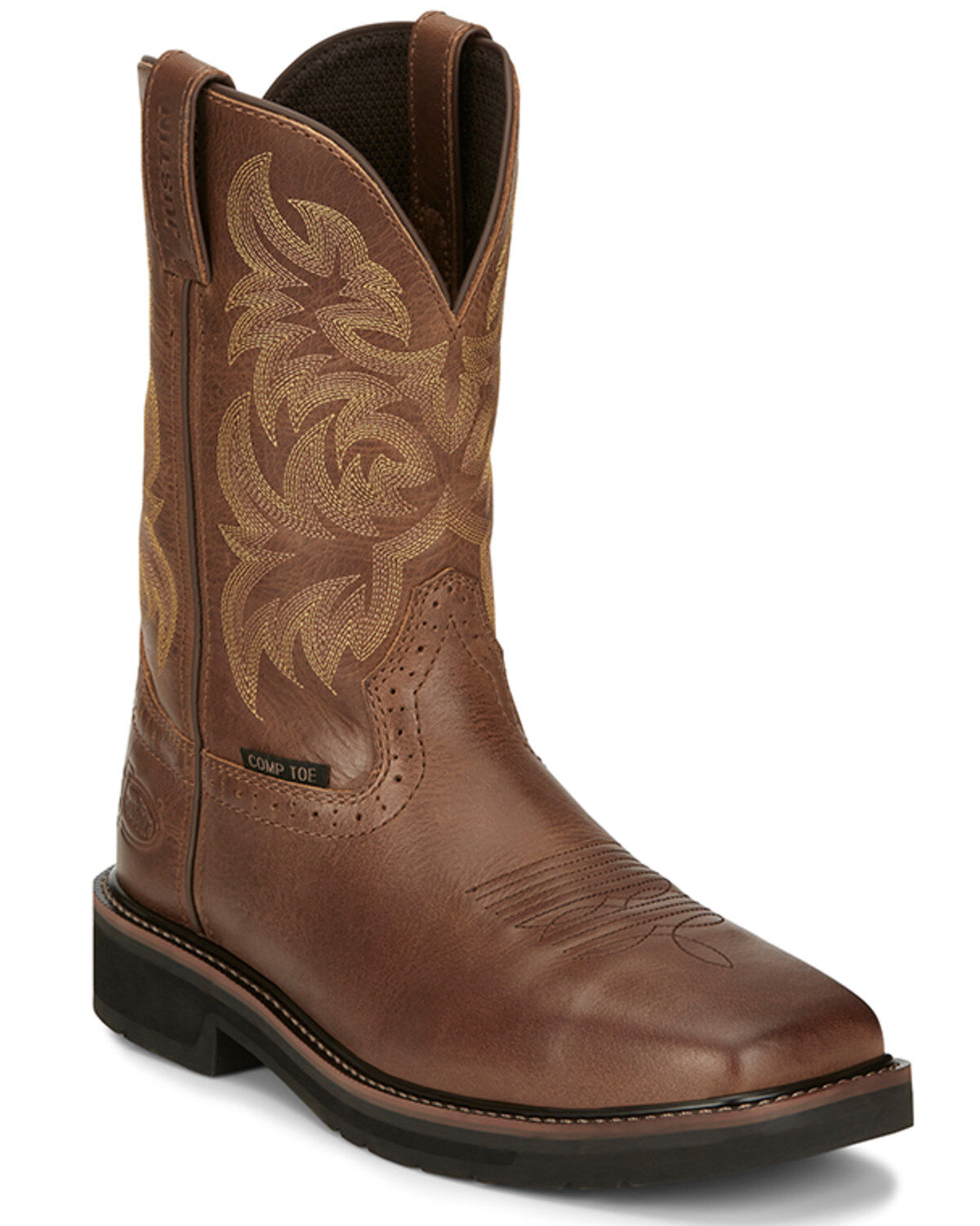 Men's Justin 11" Handler Pull-On Work Boots - Composite Toe