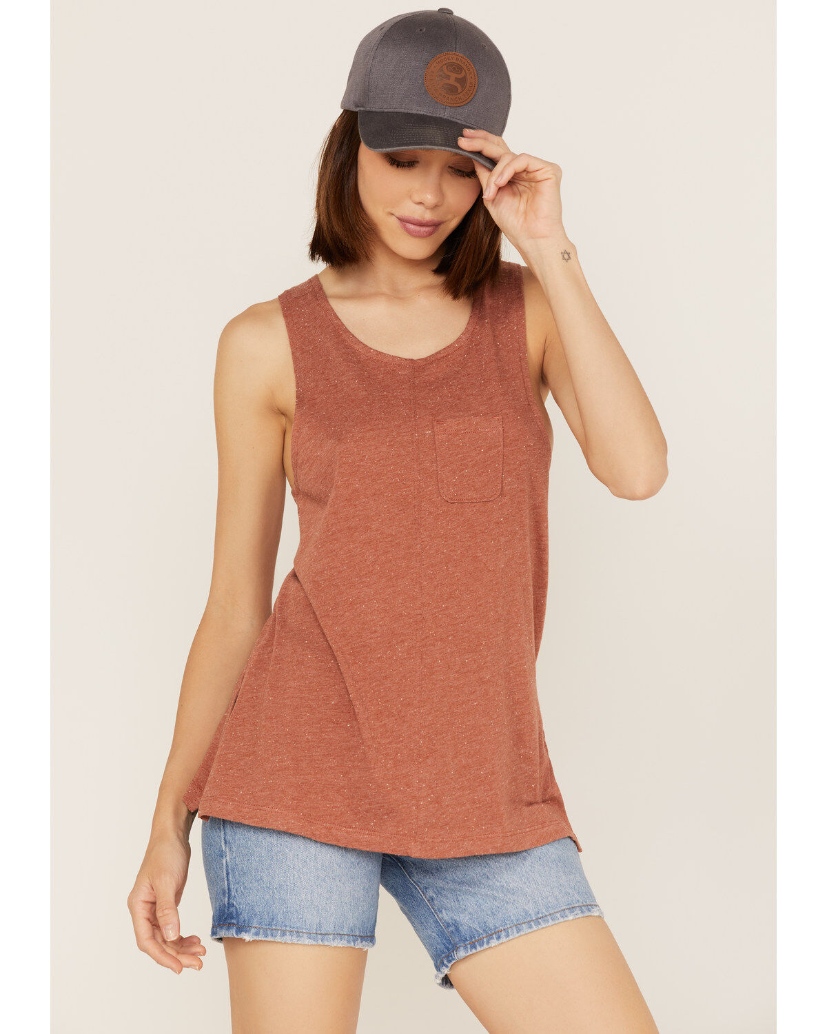 Women's Cleo + Wolf Crossover Back Tank Top