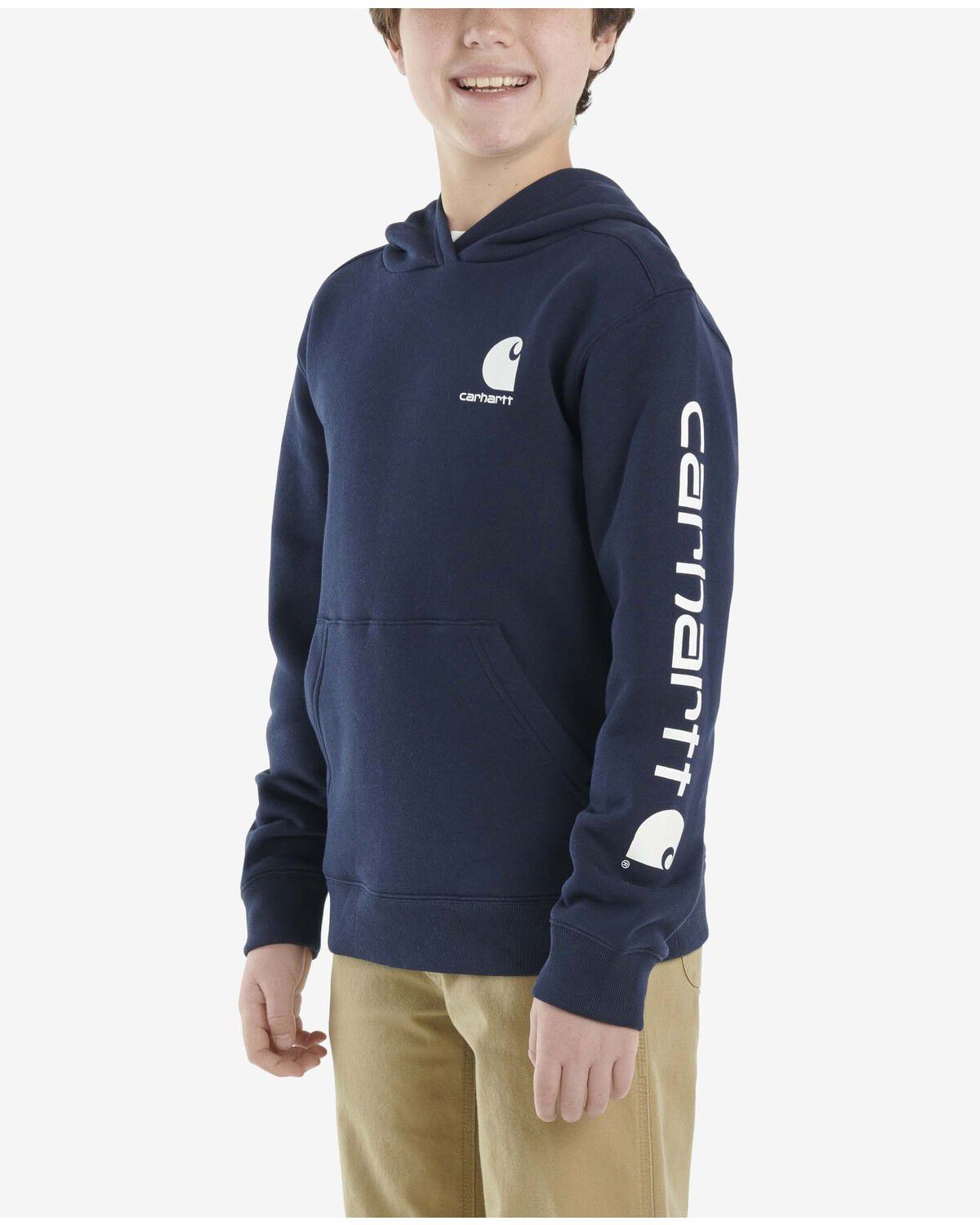 Boys' Carhartt Little Solid Logo Hooded Sweatshirt