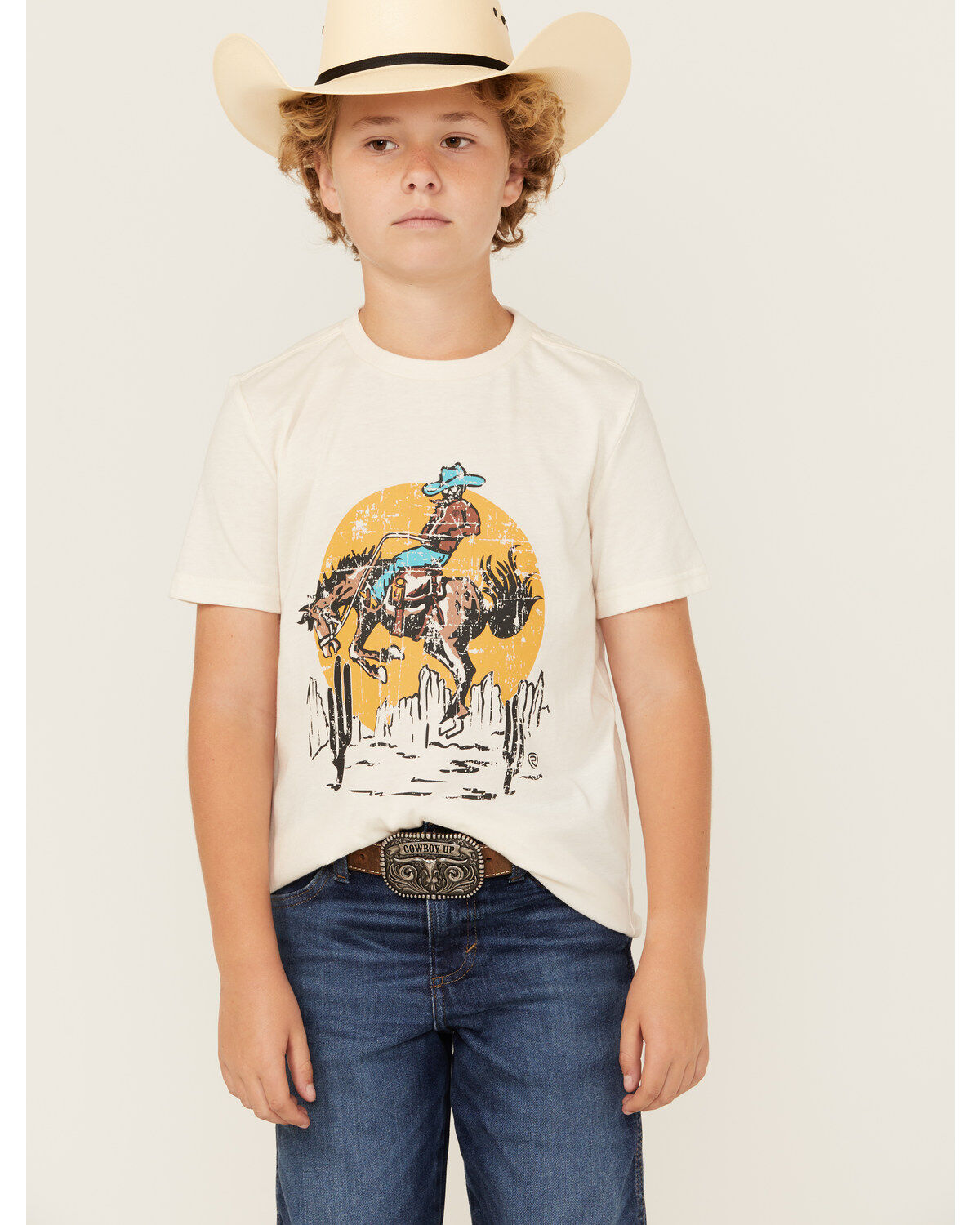 Boys' Rock & Roll Denim Bronco Short Sleeve Graphic Tee