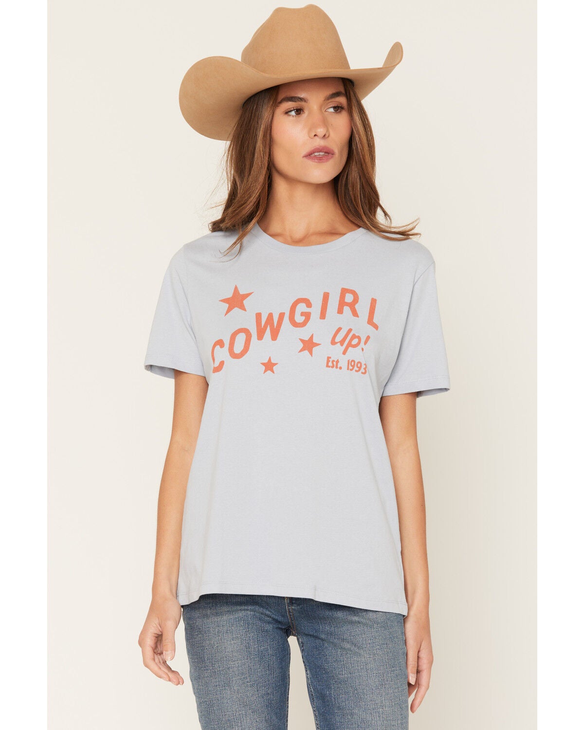 Women's Cowgirl Up Logo Star Short Sleeve Graphic Tee
