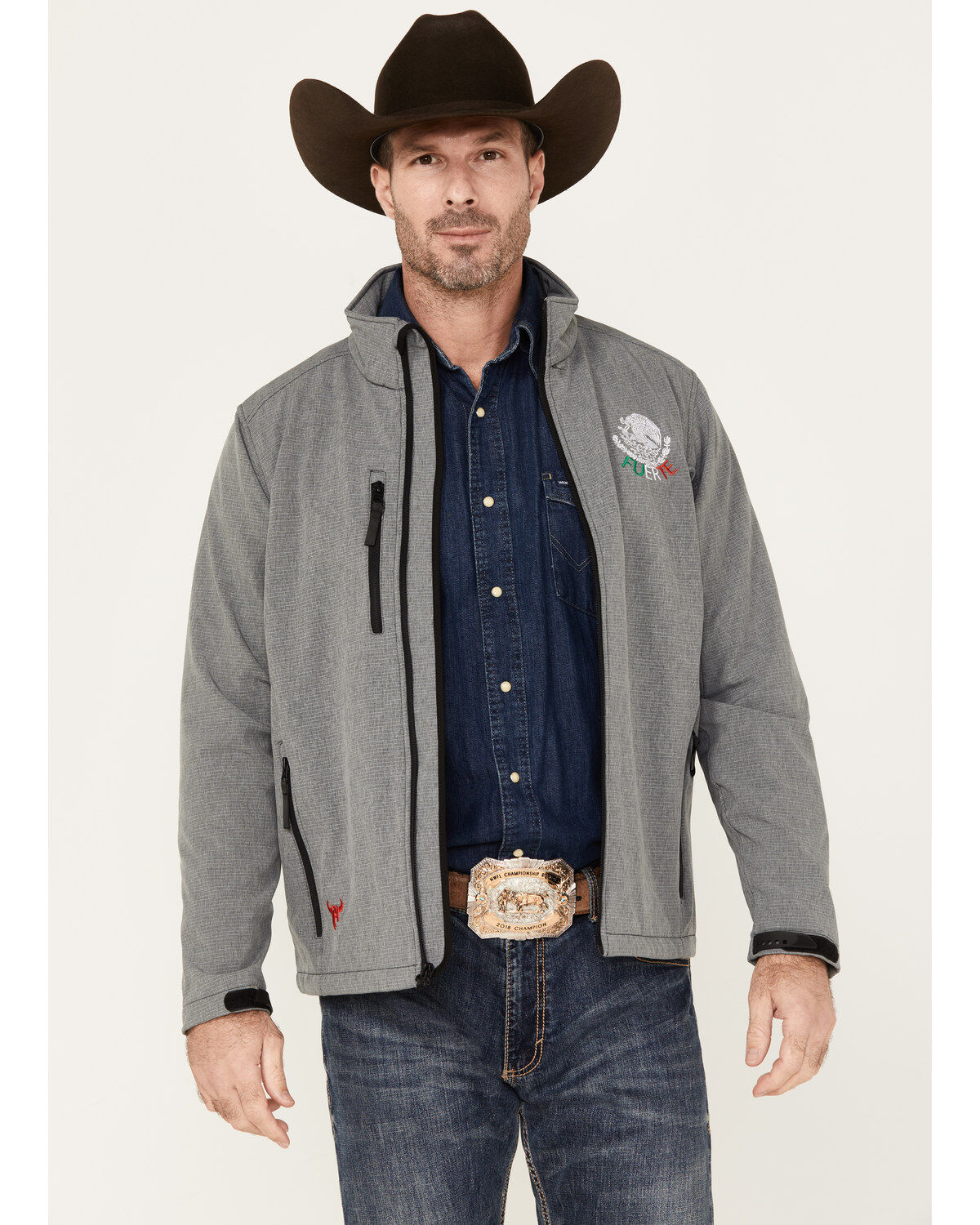 Men's Cowboy Hardware Fuerte Mexico Flag Softshell Jacket