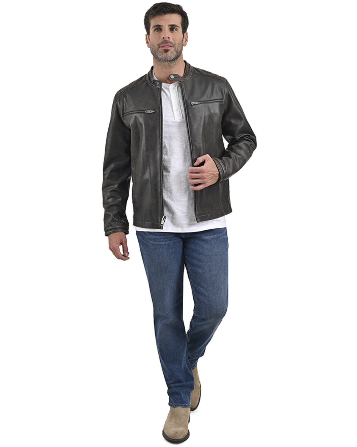 Men's Frye Fryce Racer Leather Jacket